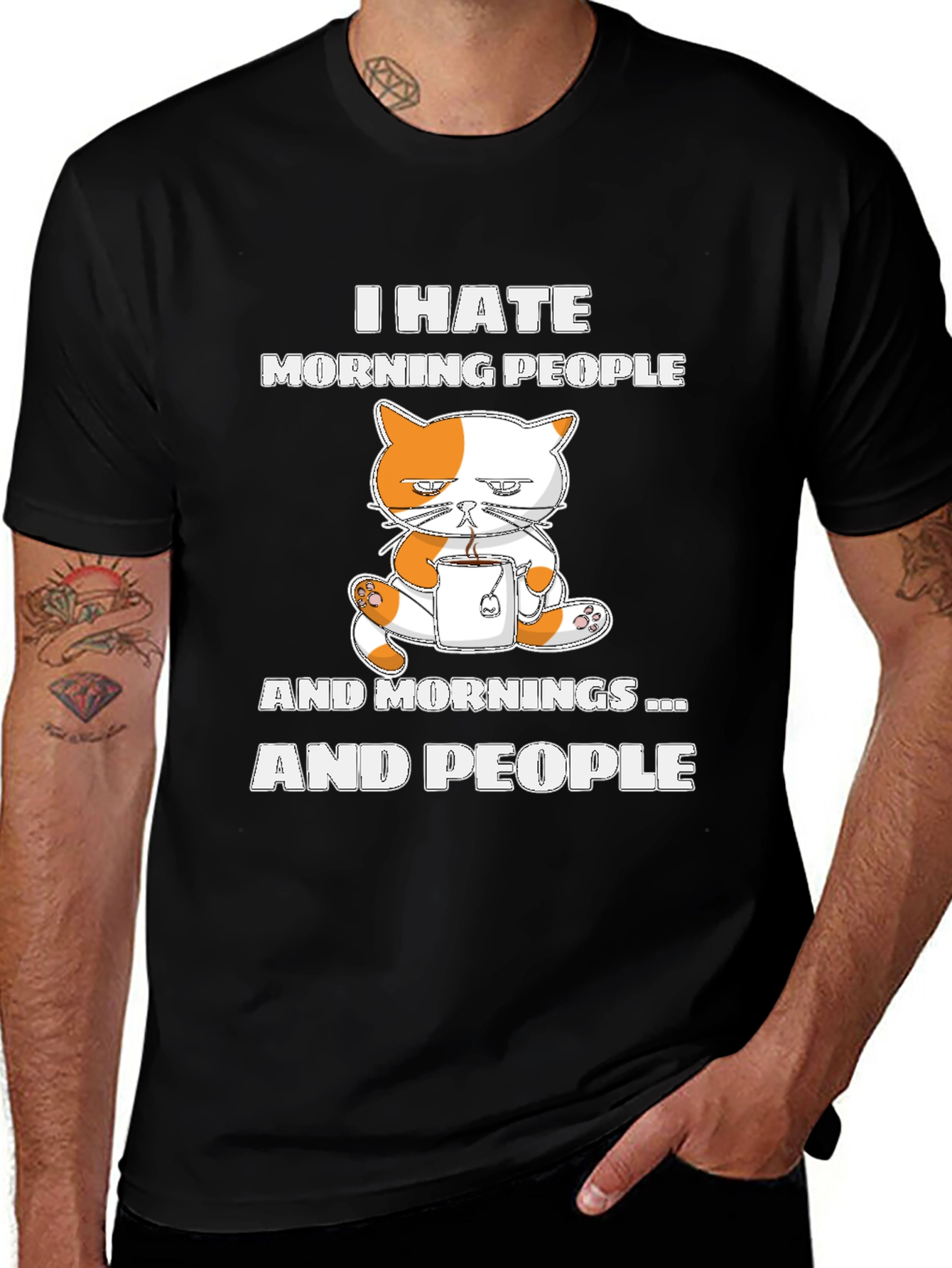 Variant 7 of I Hate Morning People Tee