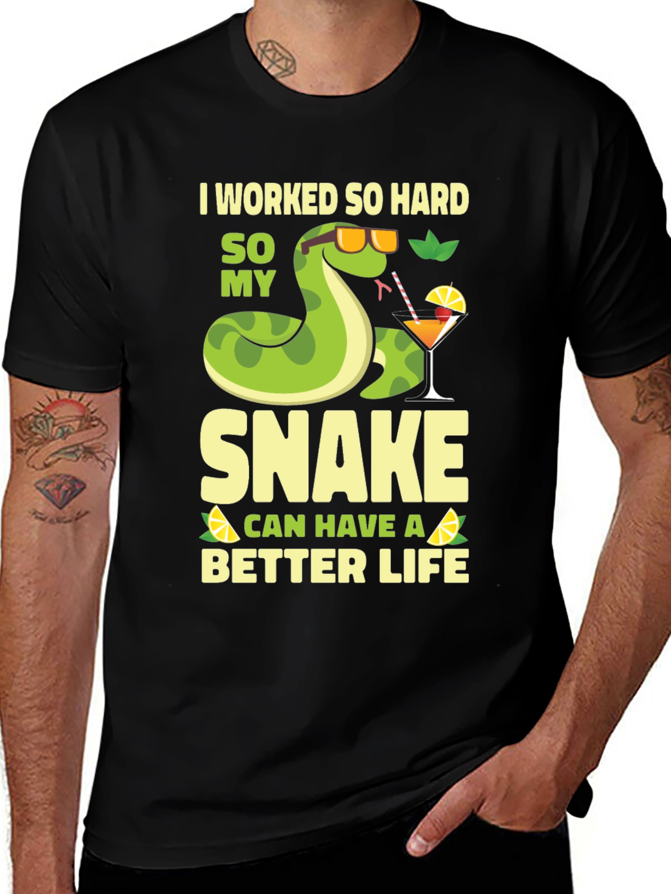 Variant 7 of Funny Snake Lover T-Shirt - Better Life Tee