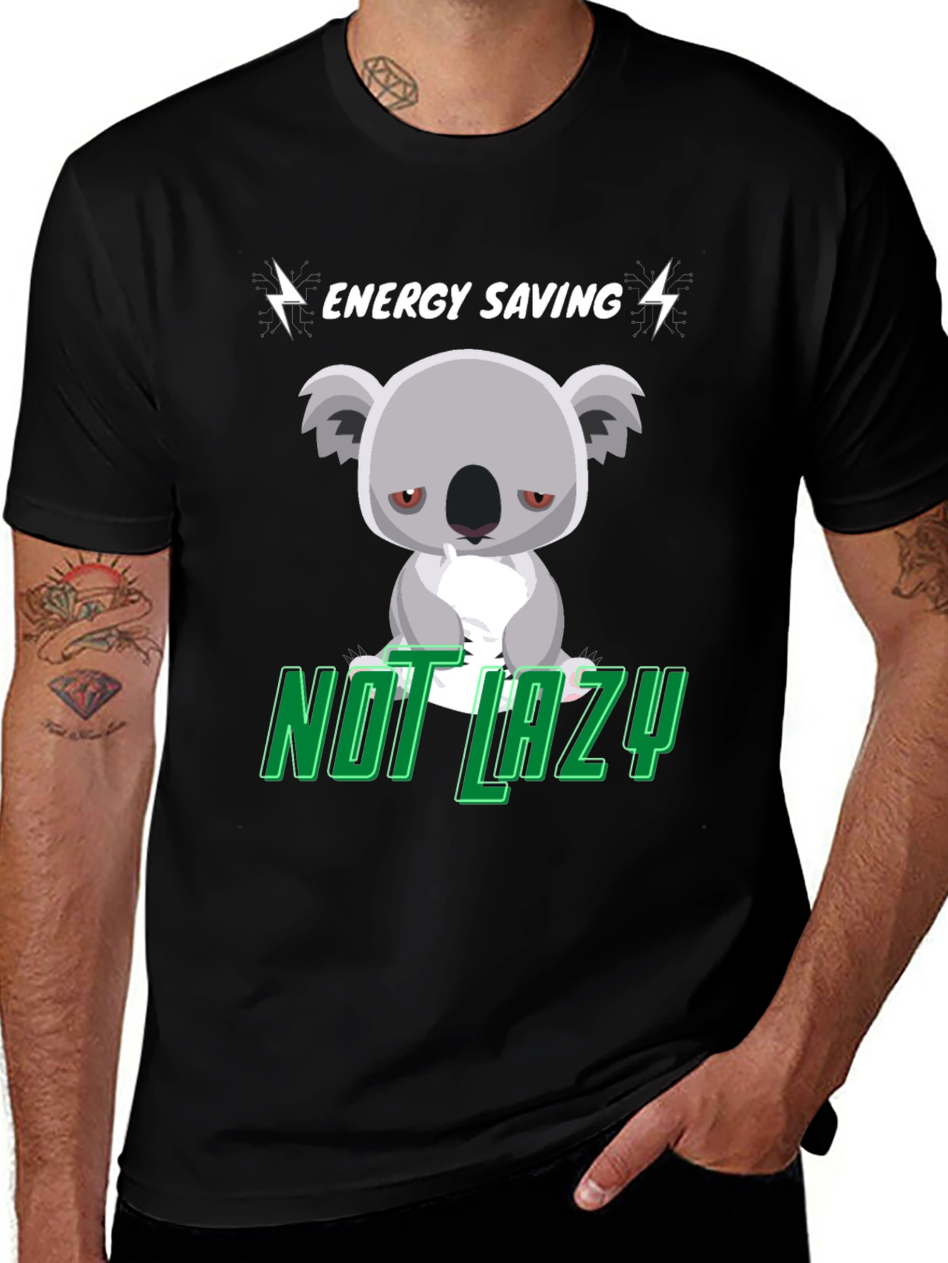 Variant 9 of Energy Saving Koala T-Shirt - Not Lazy