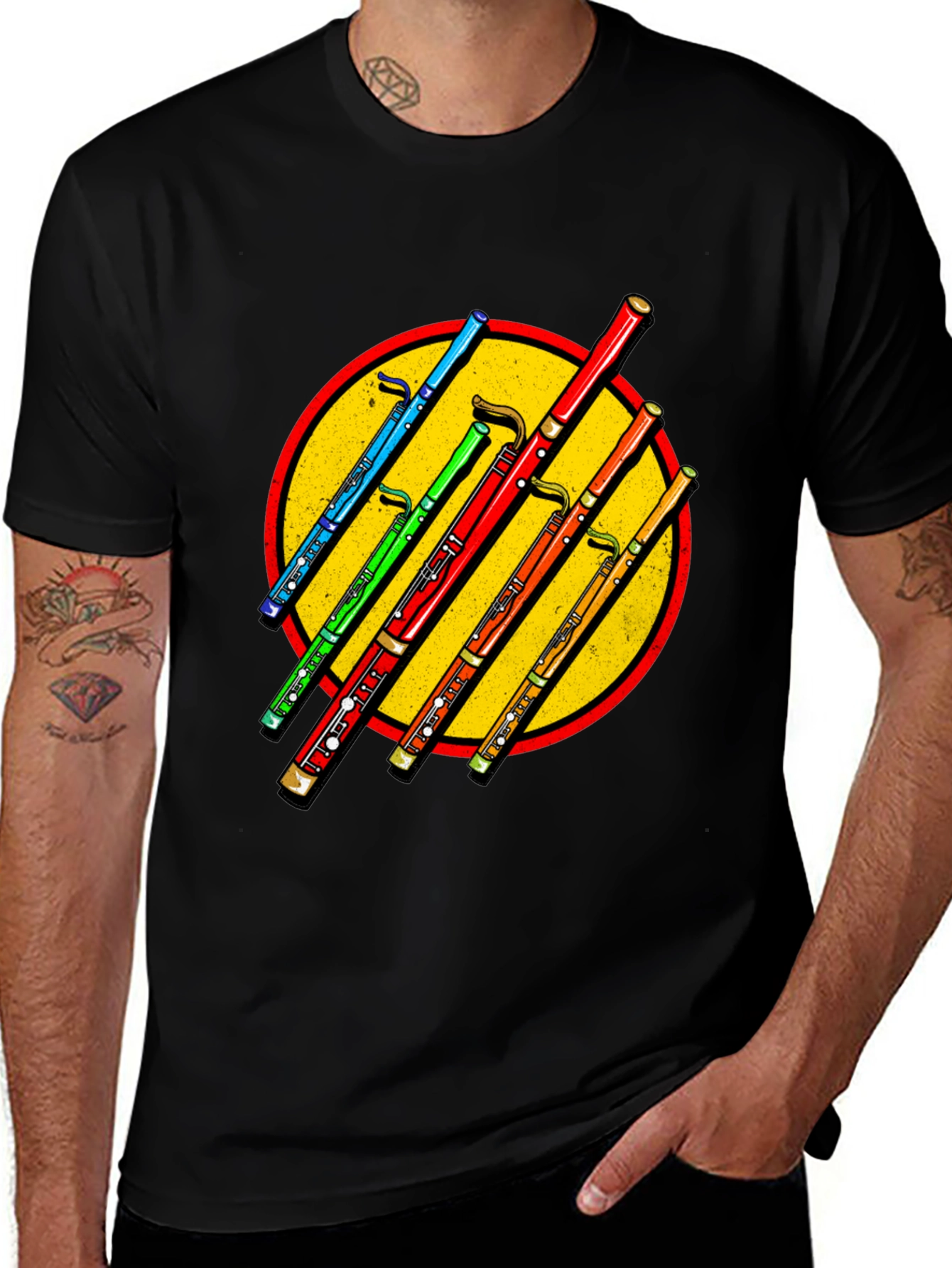 Variant 30 of Bassoon Circle Graphic Tee