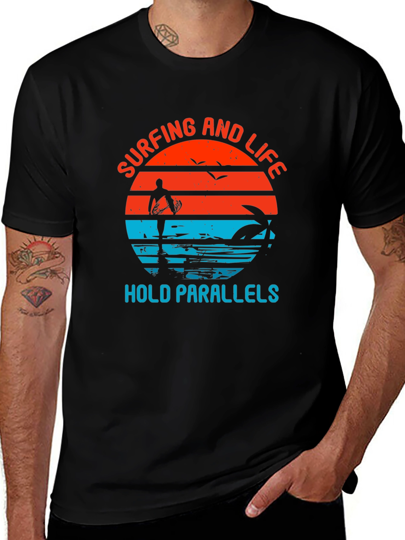 Variant 7 of Surfing and Life Men's T-Shirt