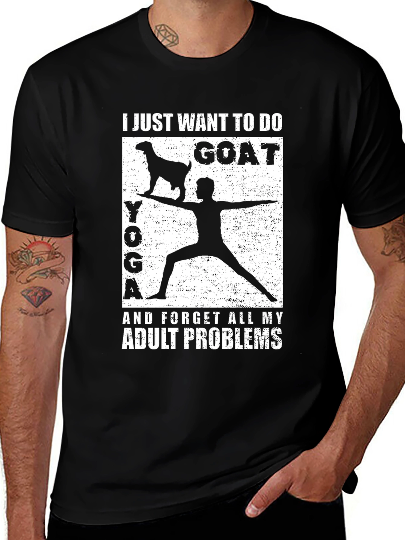 Goat Yoga Adult Problems T-Shirt