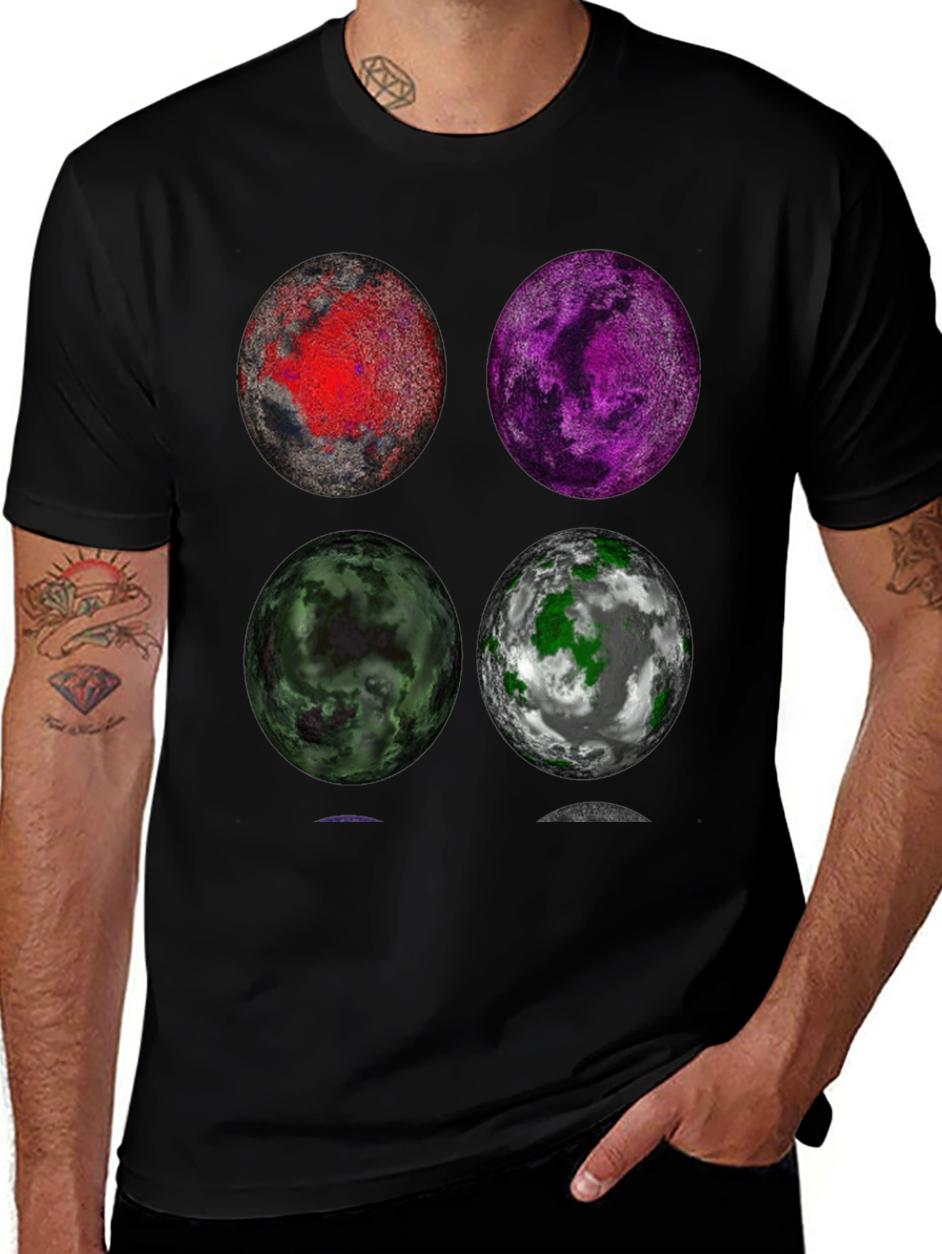 Variant 29 of Planetary Design Black T-Shirt