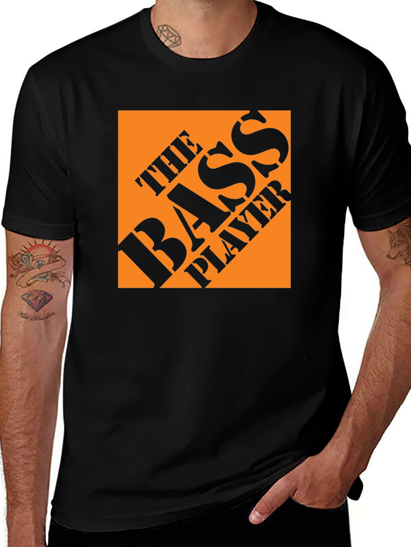 Variant 2 of The Bass Player T-Shirt - Black Graphic Tee