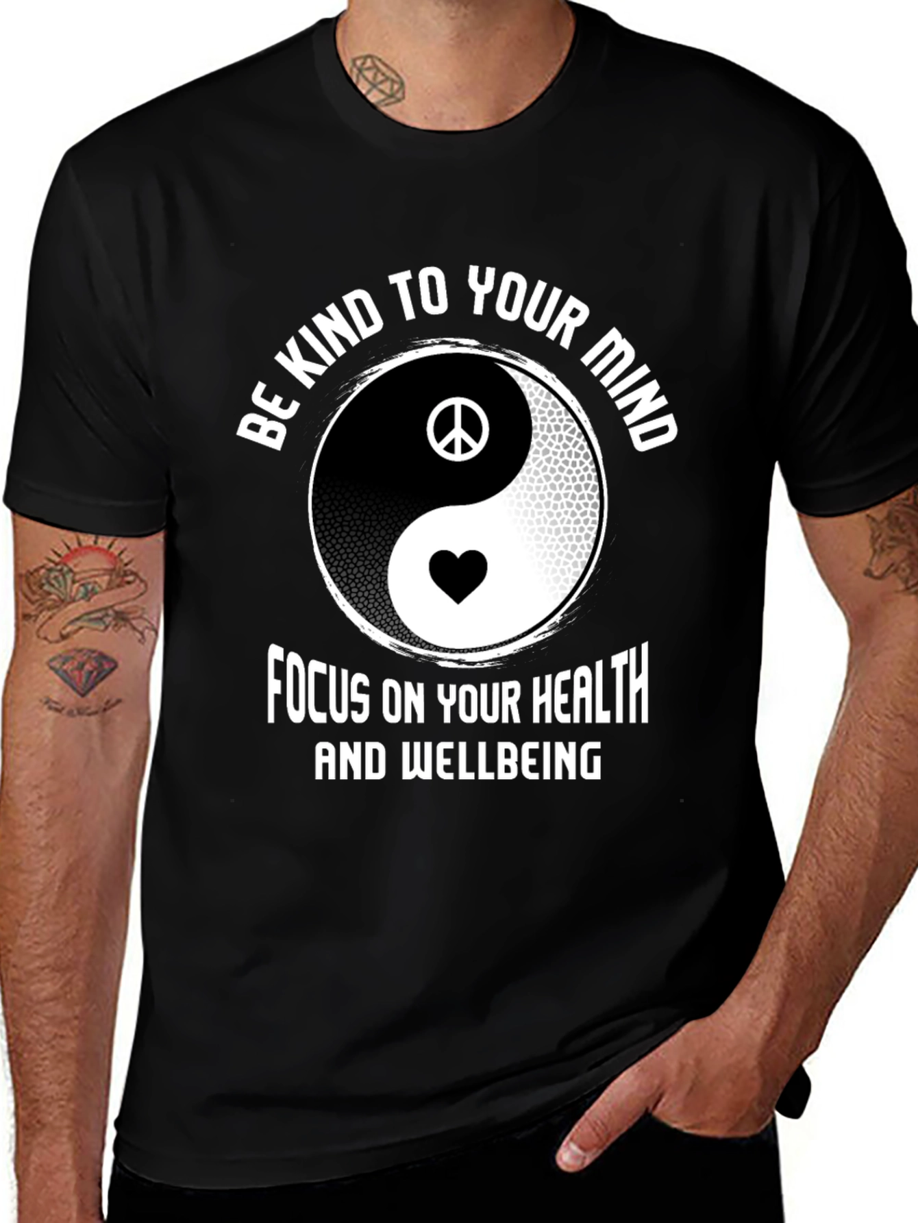 Be Kind Mind Yin Yang T-Shirt - Health & Wellbeing