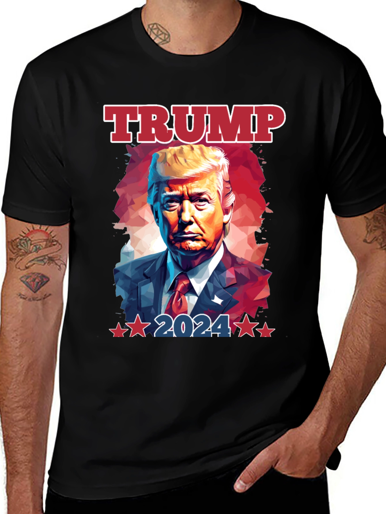 Trump 2024 Graphic Tee - Patriotic Style