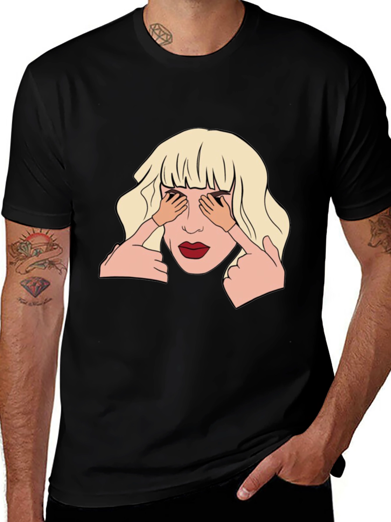 Variant 28 of Artistic Graphic Tee - See No Evil Design