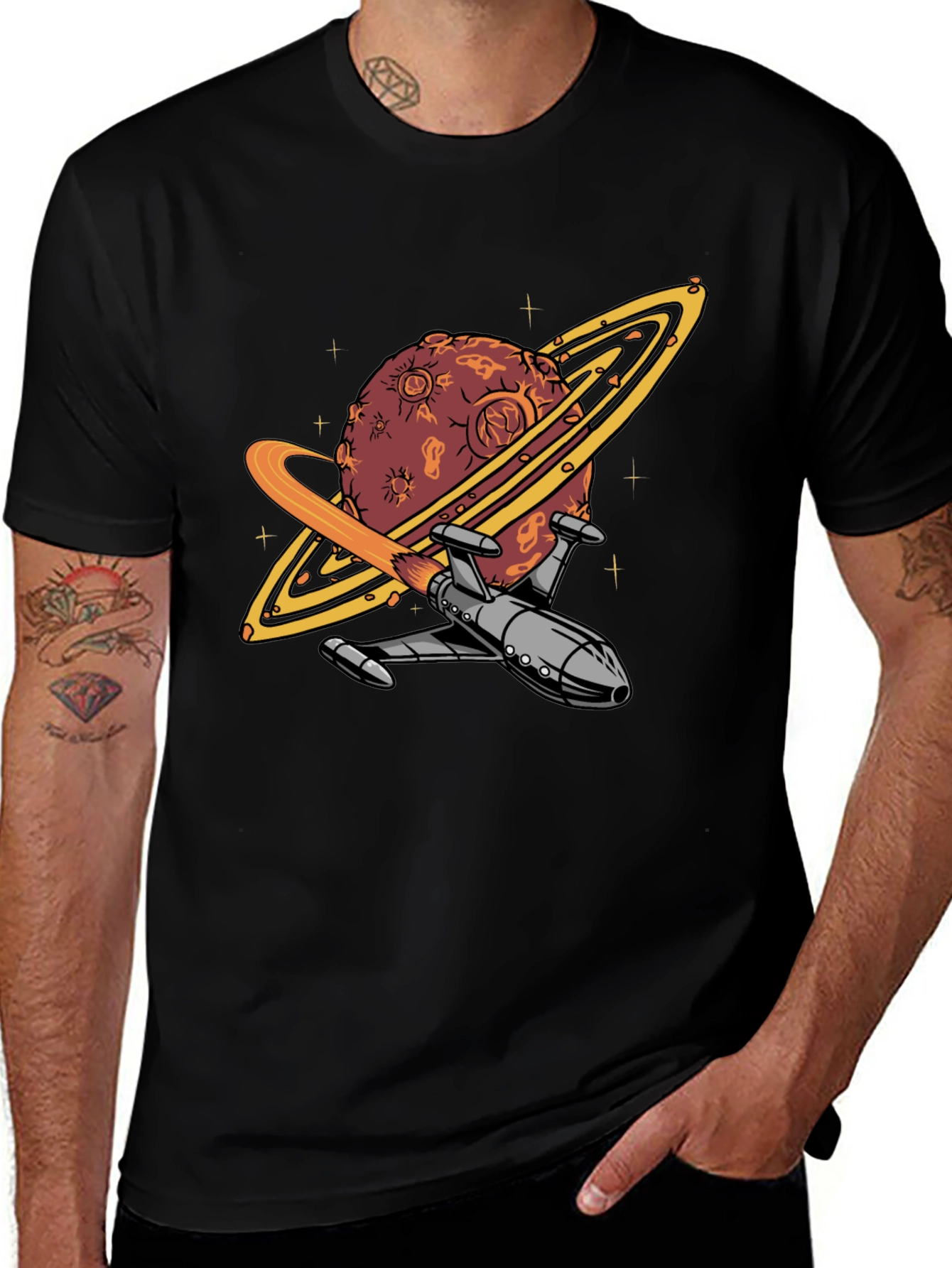 Variant 13 of Planet Rocket T-Shirt - Space Adventure Tee