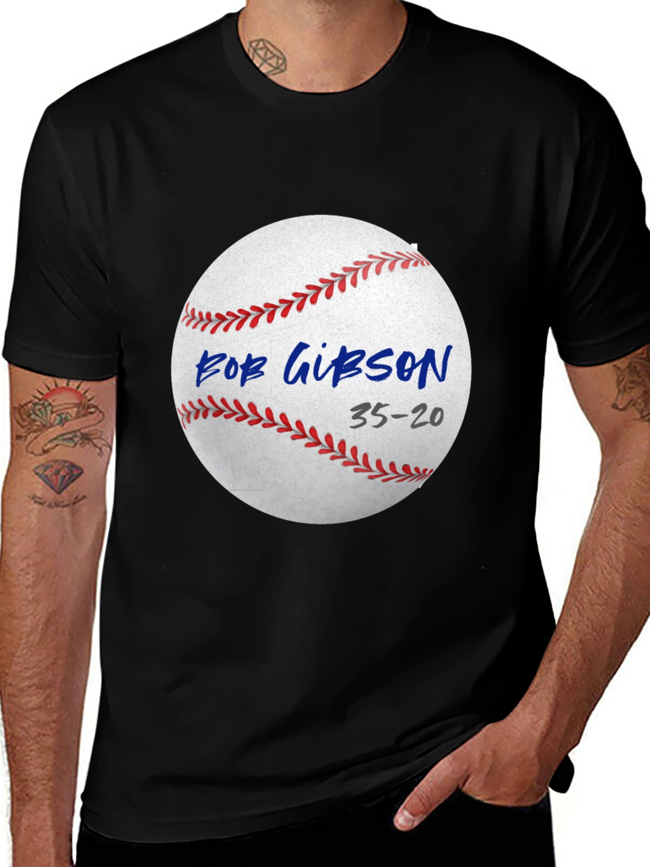 Variant 24 of Bob Gibson Baseball Graphic T-Shirt