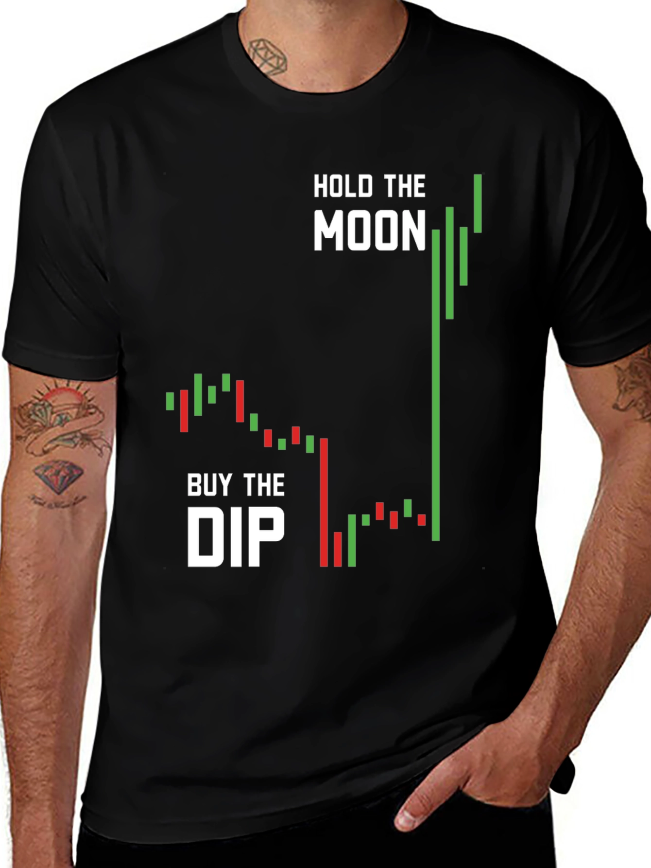 Variant 27 of Hold The Moon Buy The Dip Crypto T-Shirt