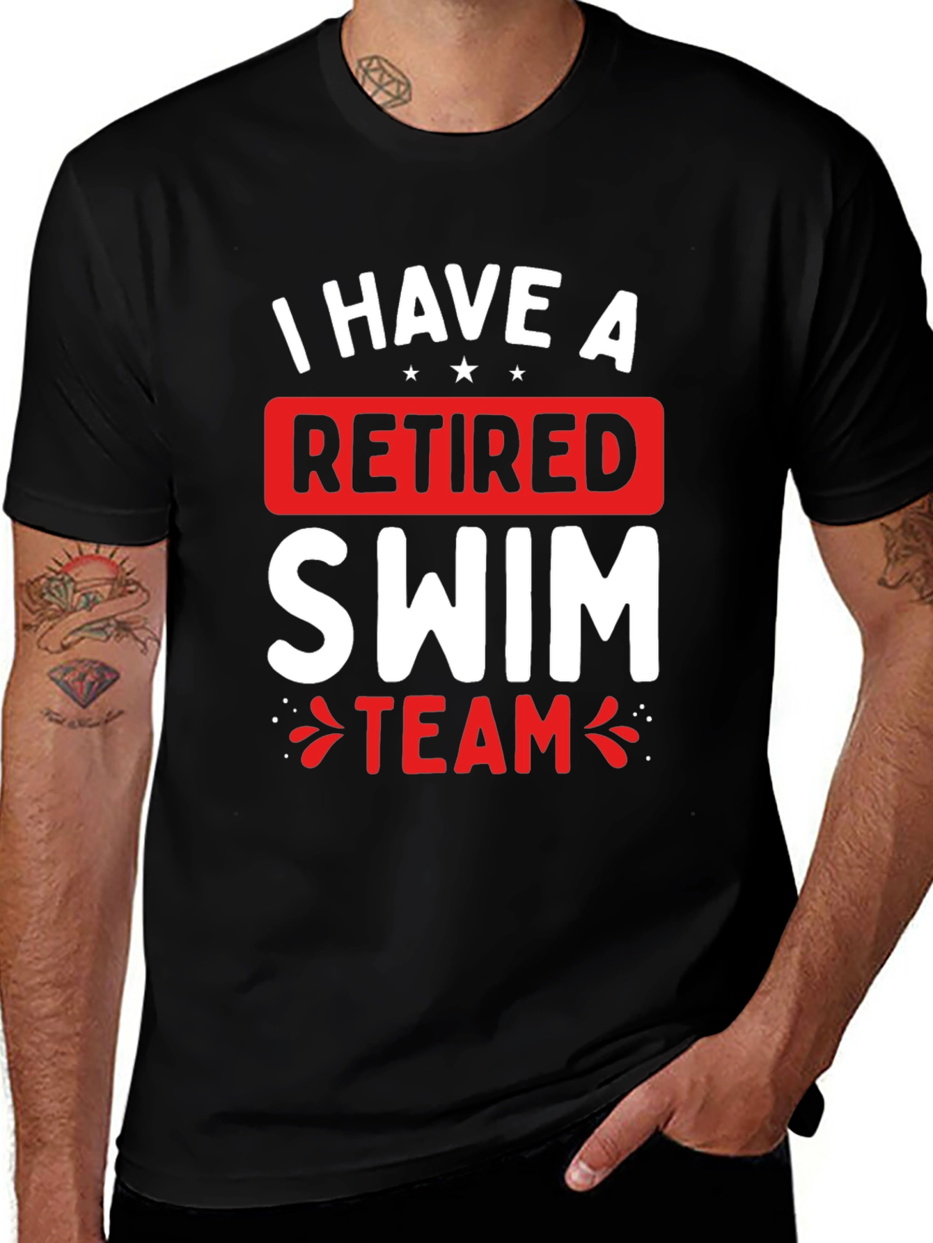 Retired Swim Team T-Shirt - Black