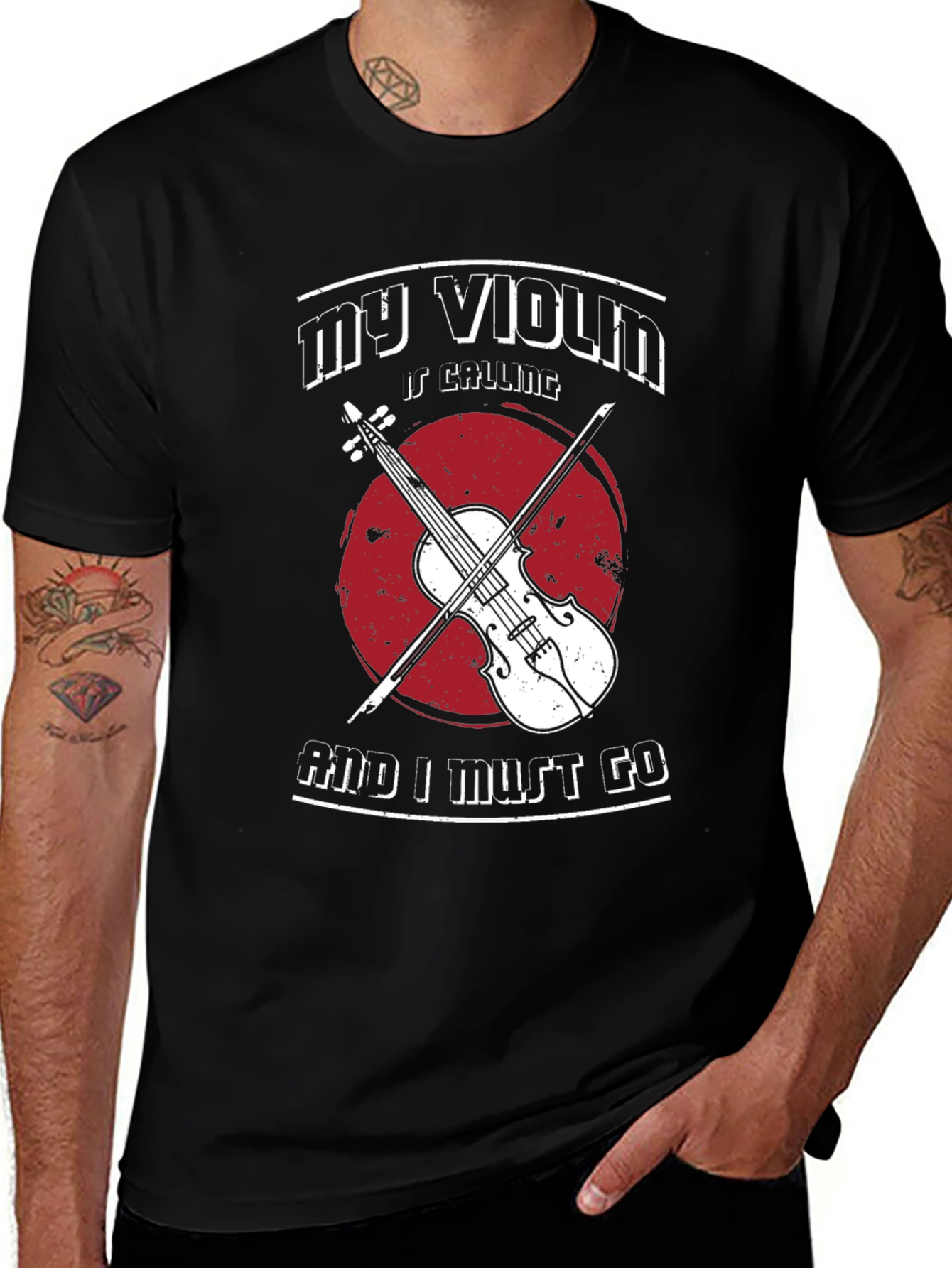 Variant 13 of My Violin is Calling T-Shirt, Musician Tee