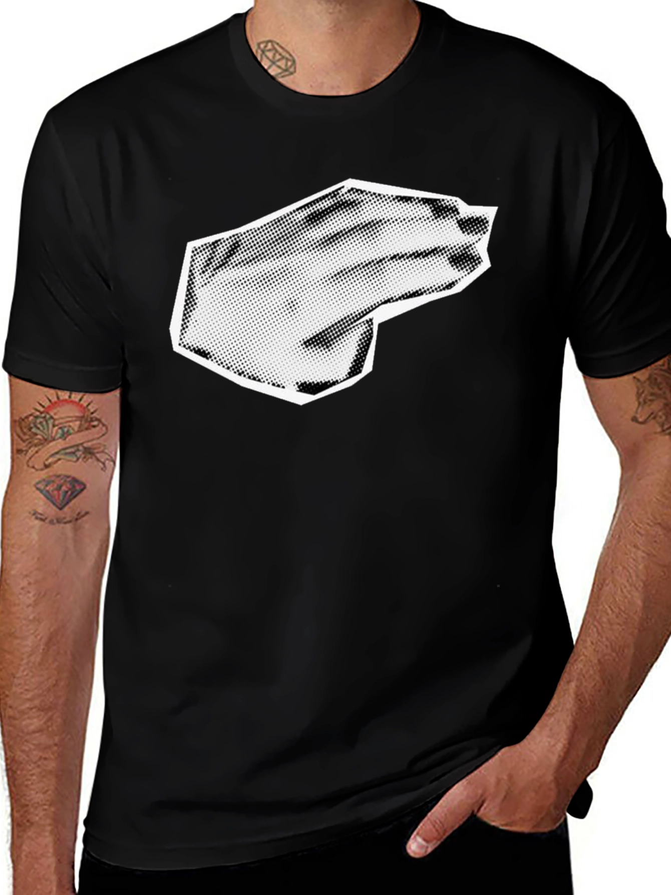 Variant 22 of Modern Graphic Black T-Shirt