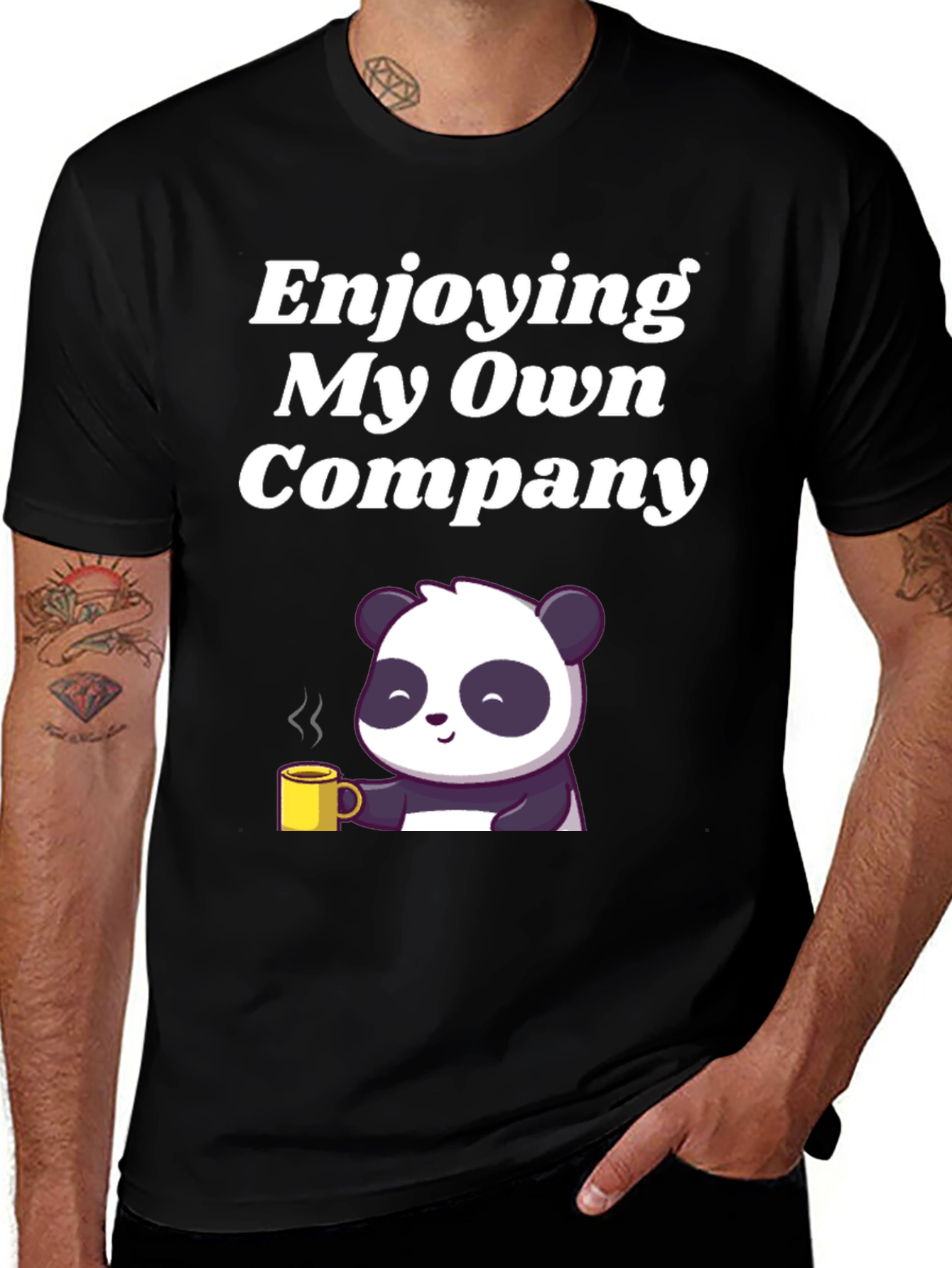 Variant 18 of Enjoying My Own Company Panda T-Shirt