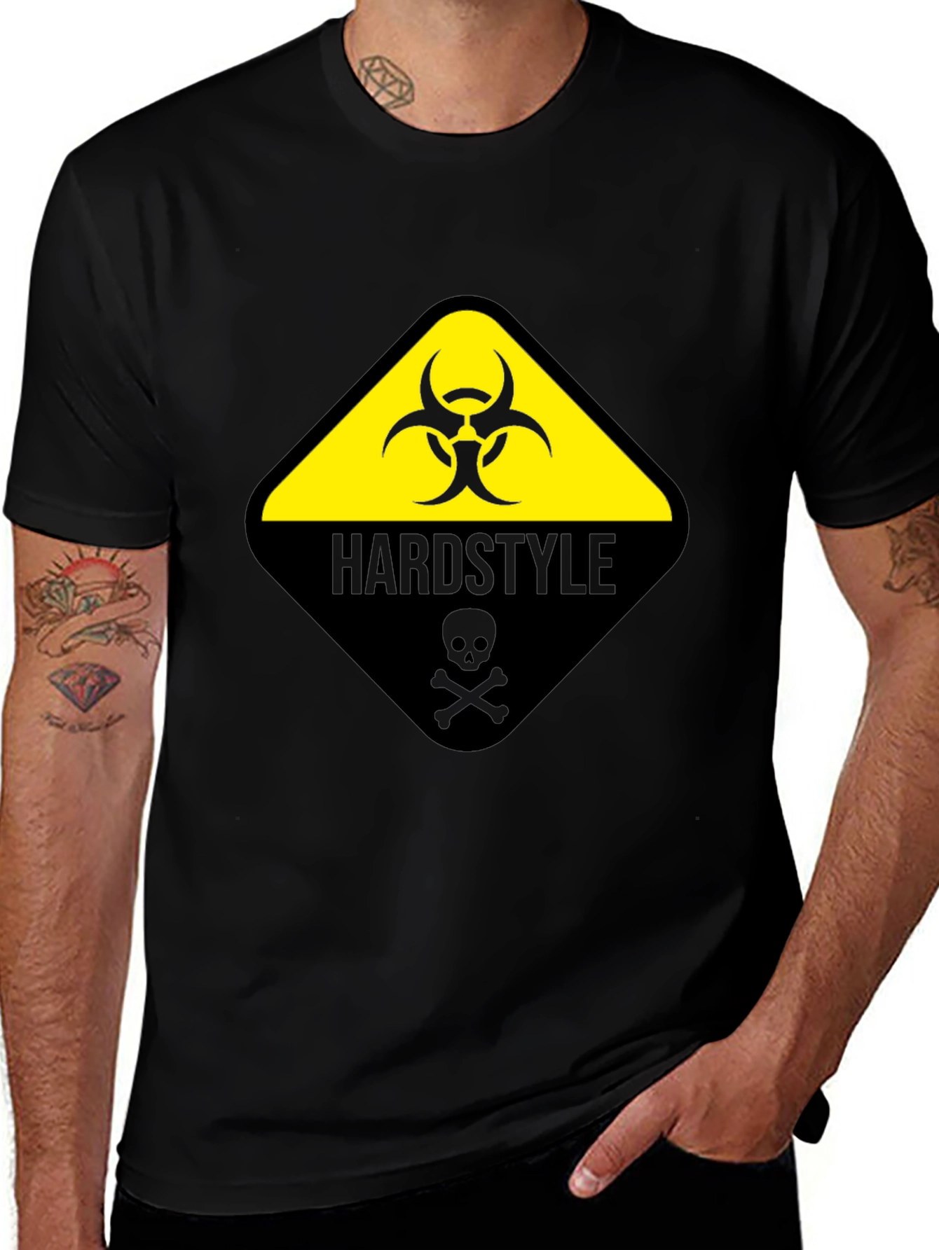 Variant 22 of Hardstyle Biohazard Symbol Graphic T-Shirt