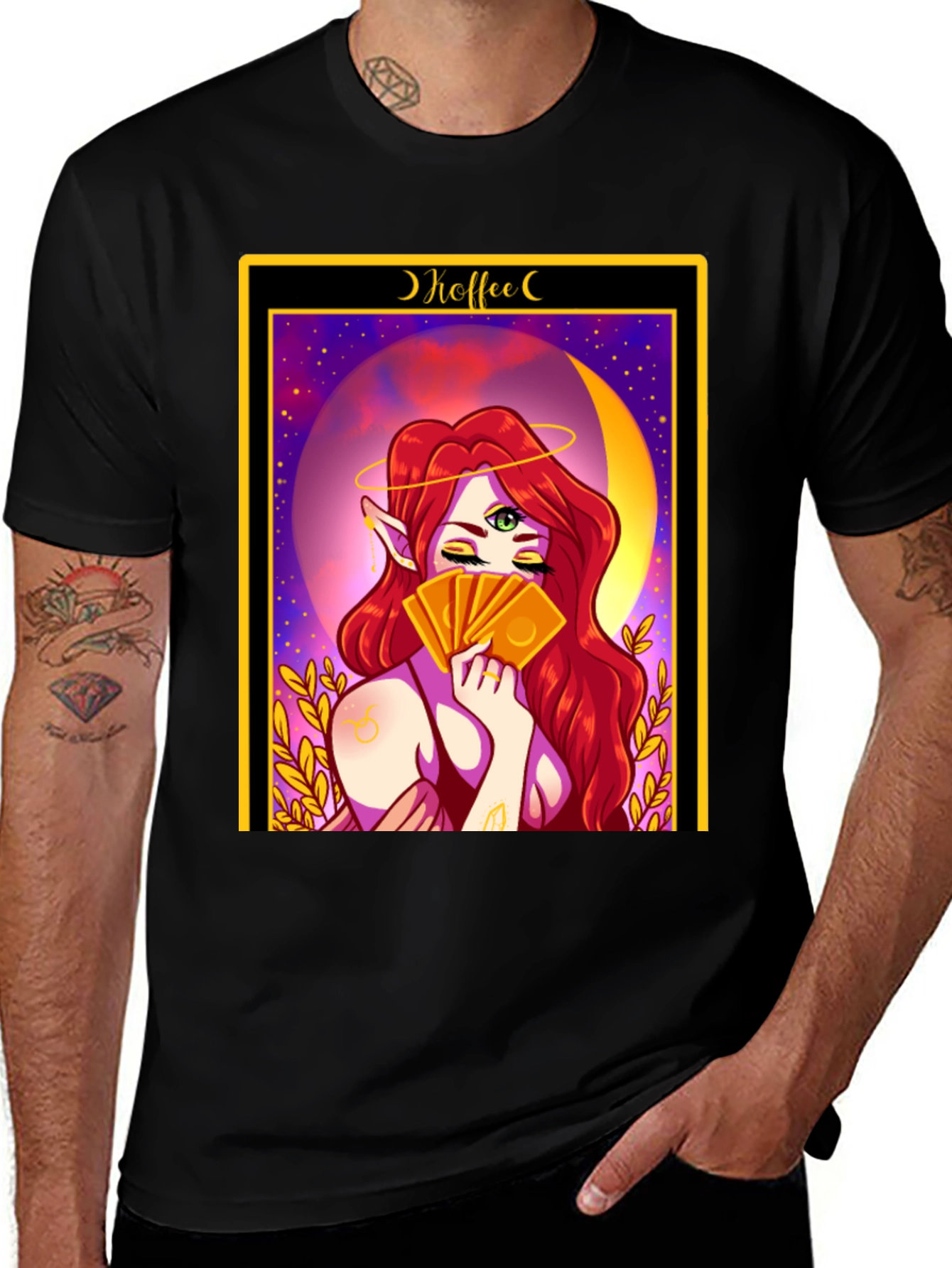 Variant 21 of Mystic Tarot Card T-Shirt - Coffee Reading