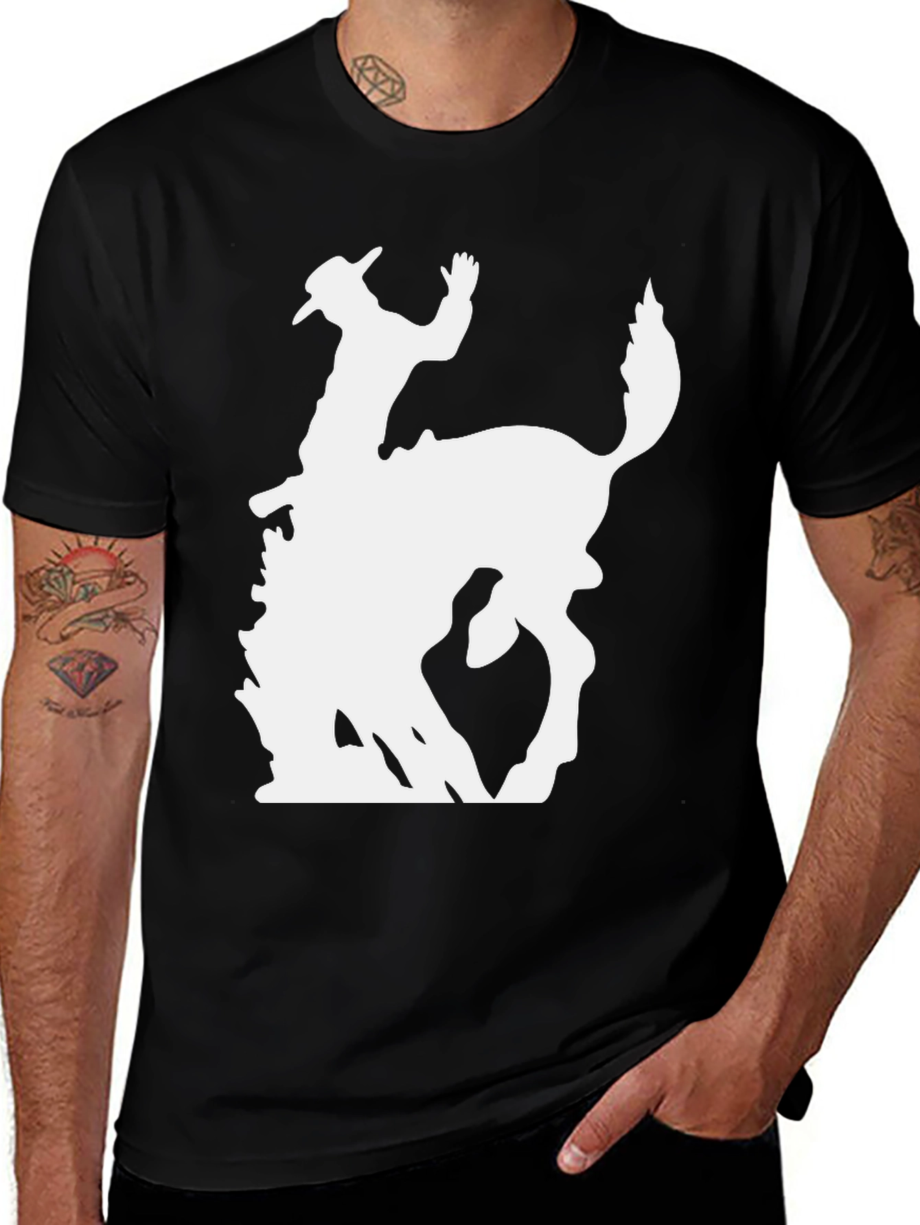 Variant 19 of Cowboy Silhouette Graphic T-Shirt