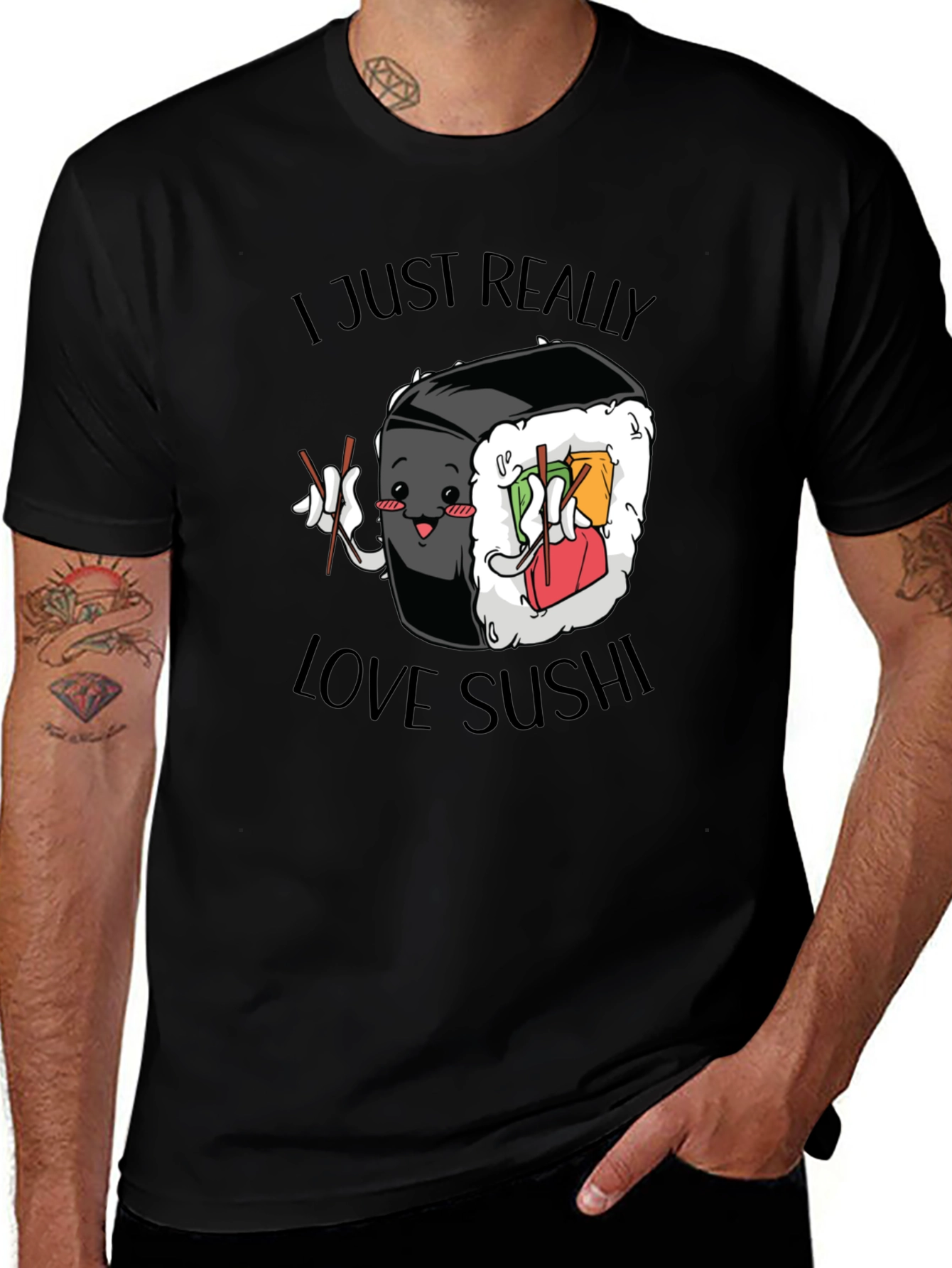 Variant 2 of Sushi Lover Graphic Tee - Cute Foodie T-Shirt