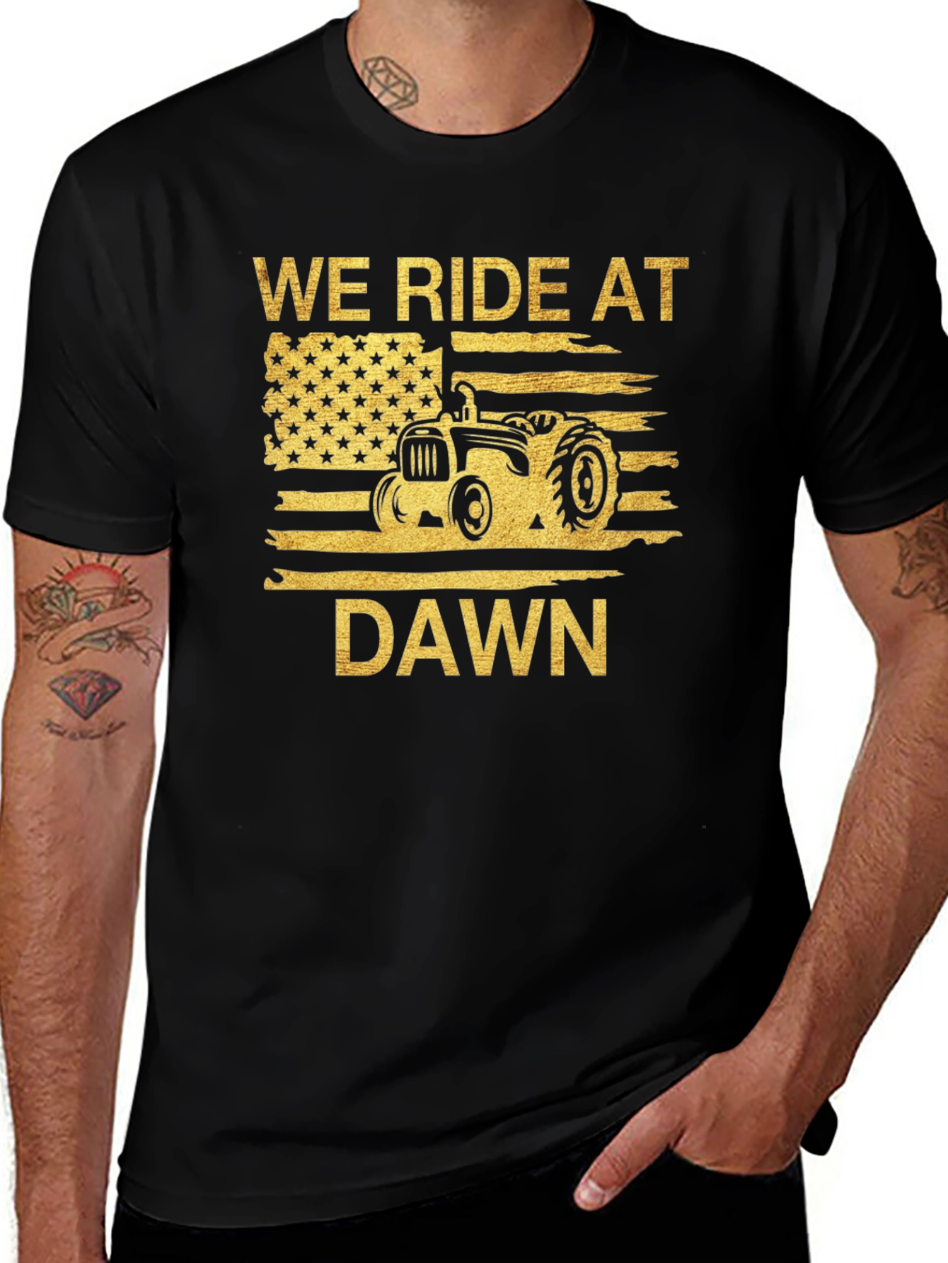 Variant 19 of We Ride at Dawn Black T-Shirt