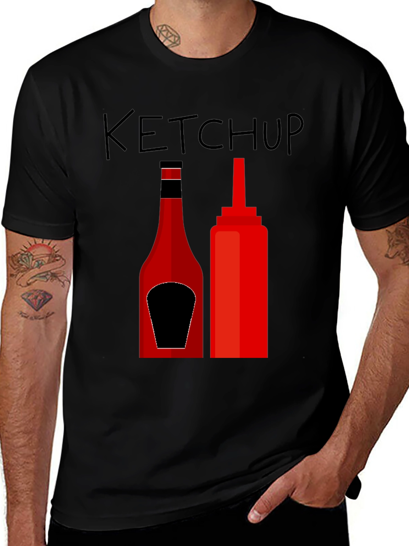 Variant 15 of Ketchup Graphic Tee - Funny Foodie T-Shirt
