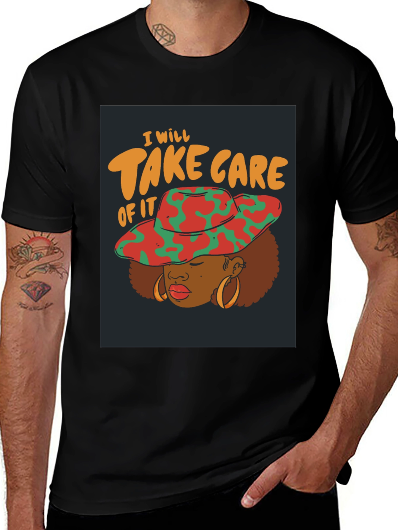 Variant 10 of Stylish "Take Care of It" Graphic Tee