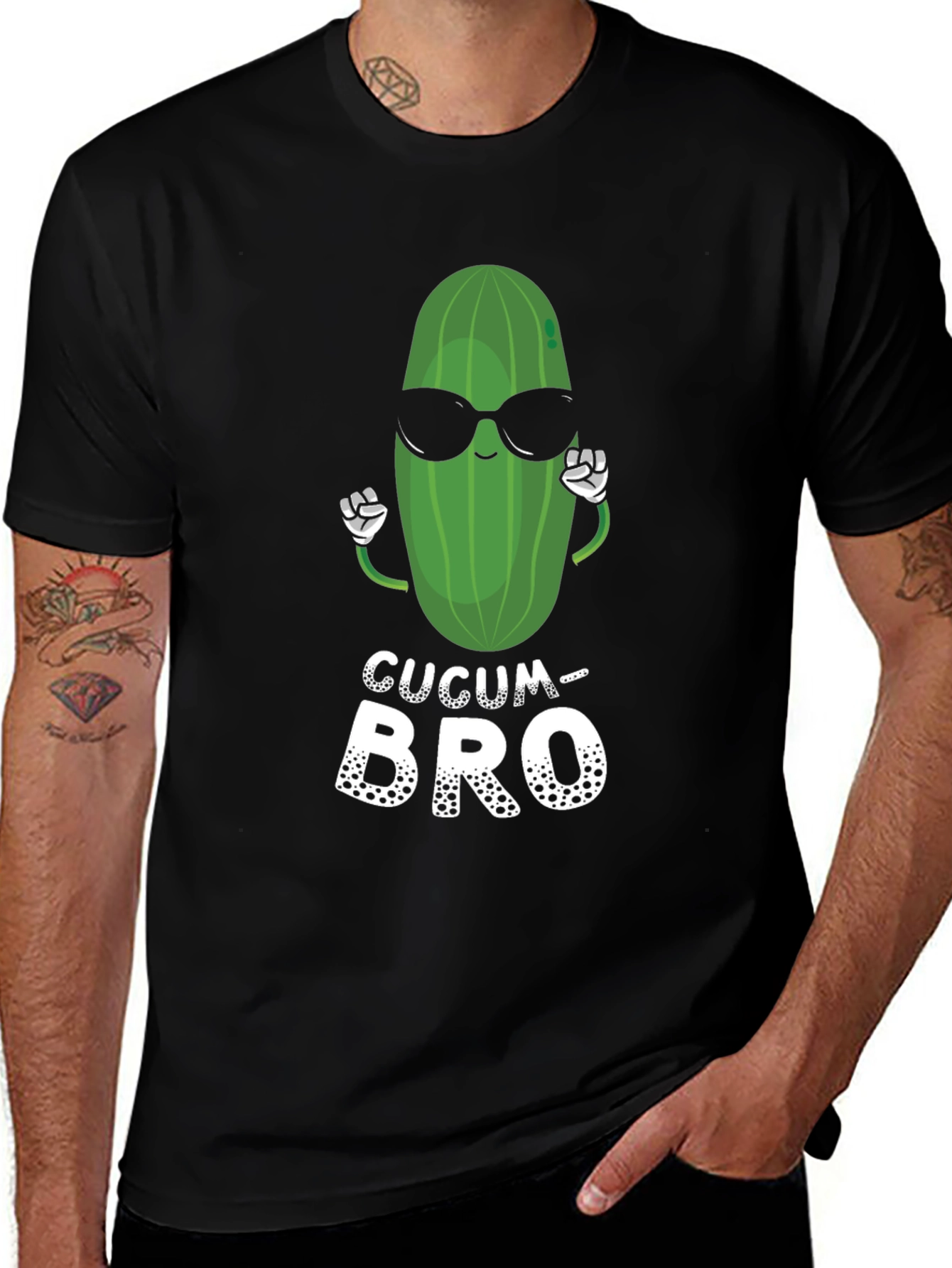 Cucum-Bro T-Shirt - Funny Cucumber Graphic Tee