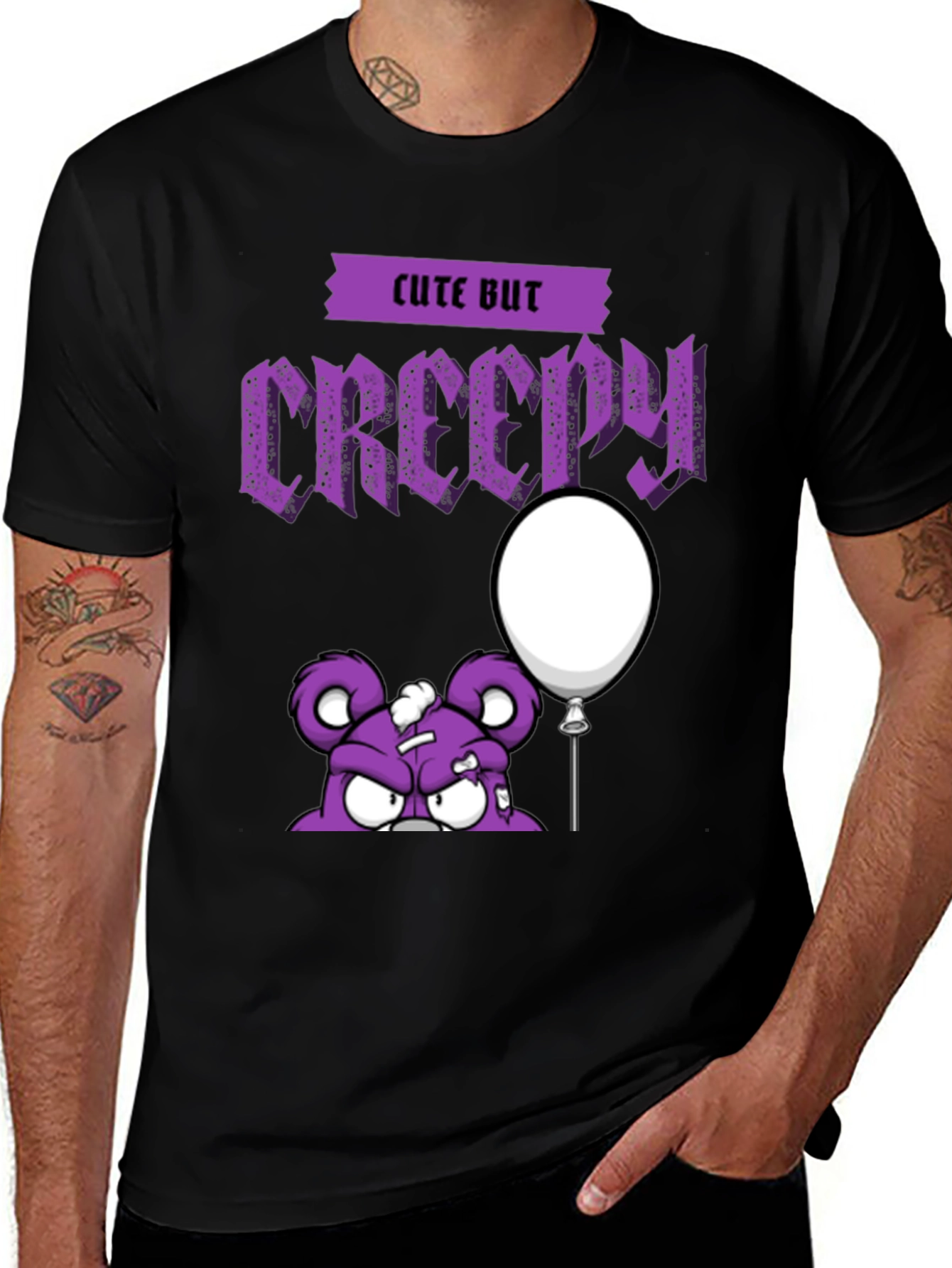 Variant 7 of Cute But Creepy Cartoon Graphic T-Shirt