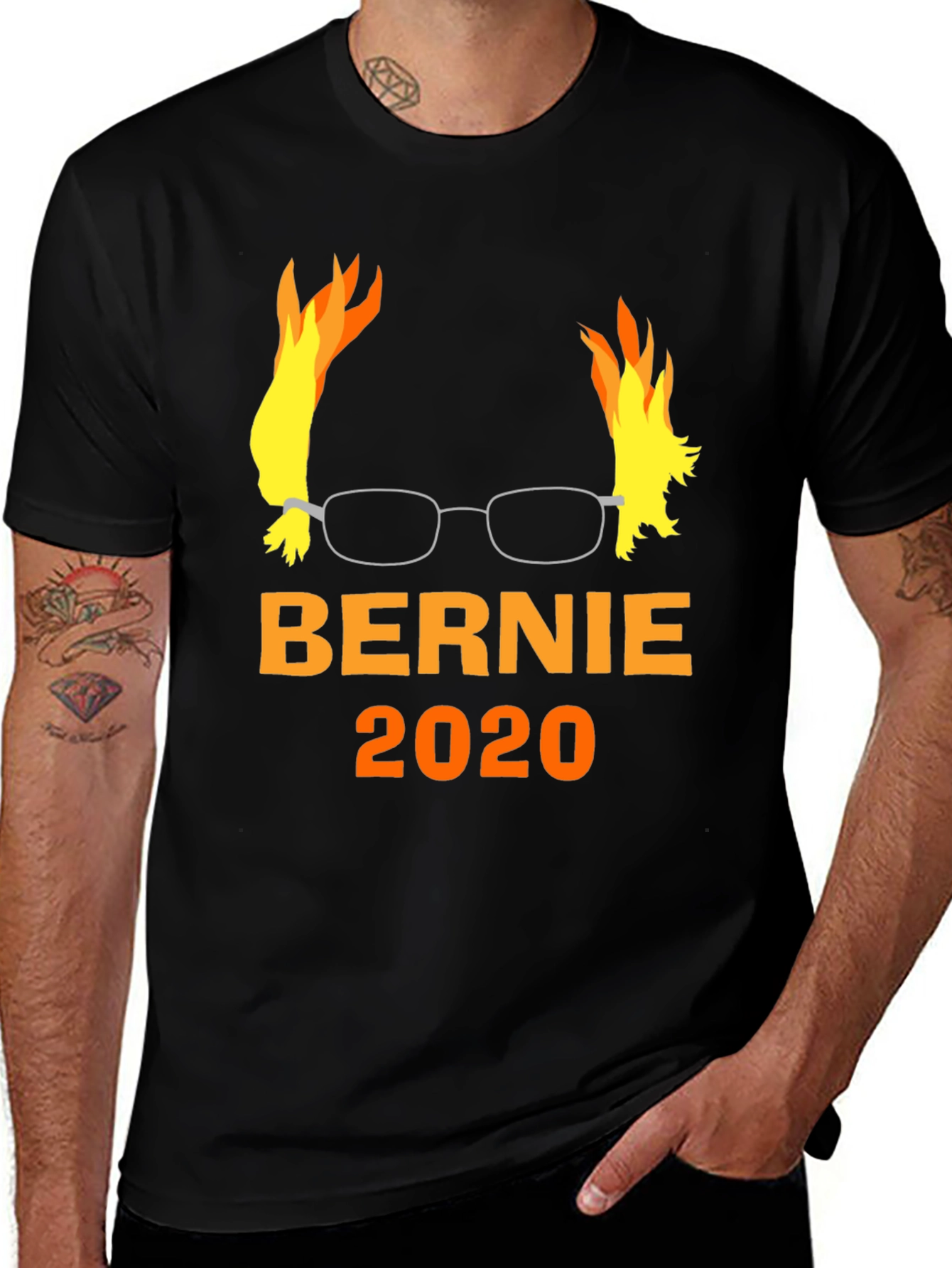 Variant 17 of Bernie 2020 Flame T-Shirt