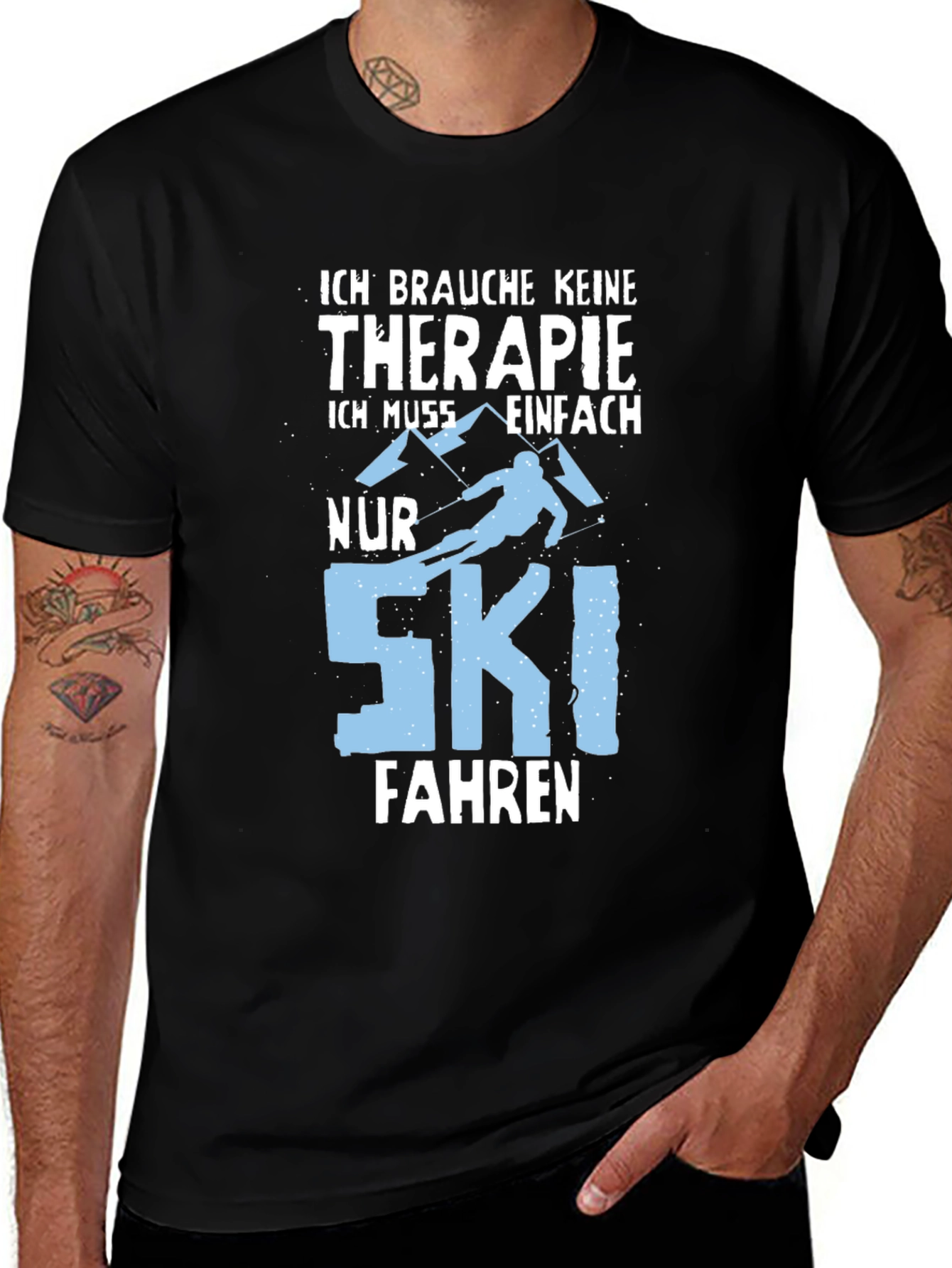Ski Therapy T-Shirt - Ich Brauche Keine Therapie