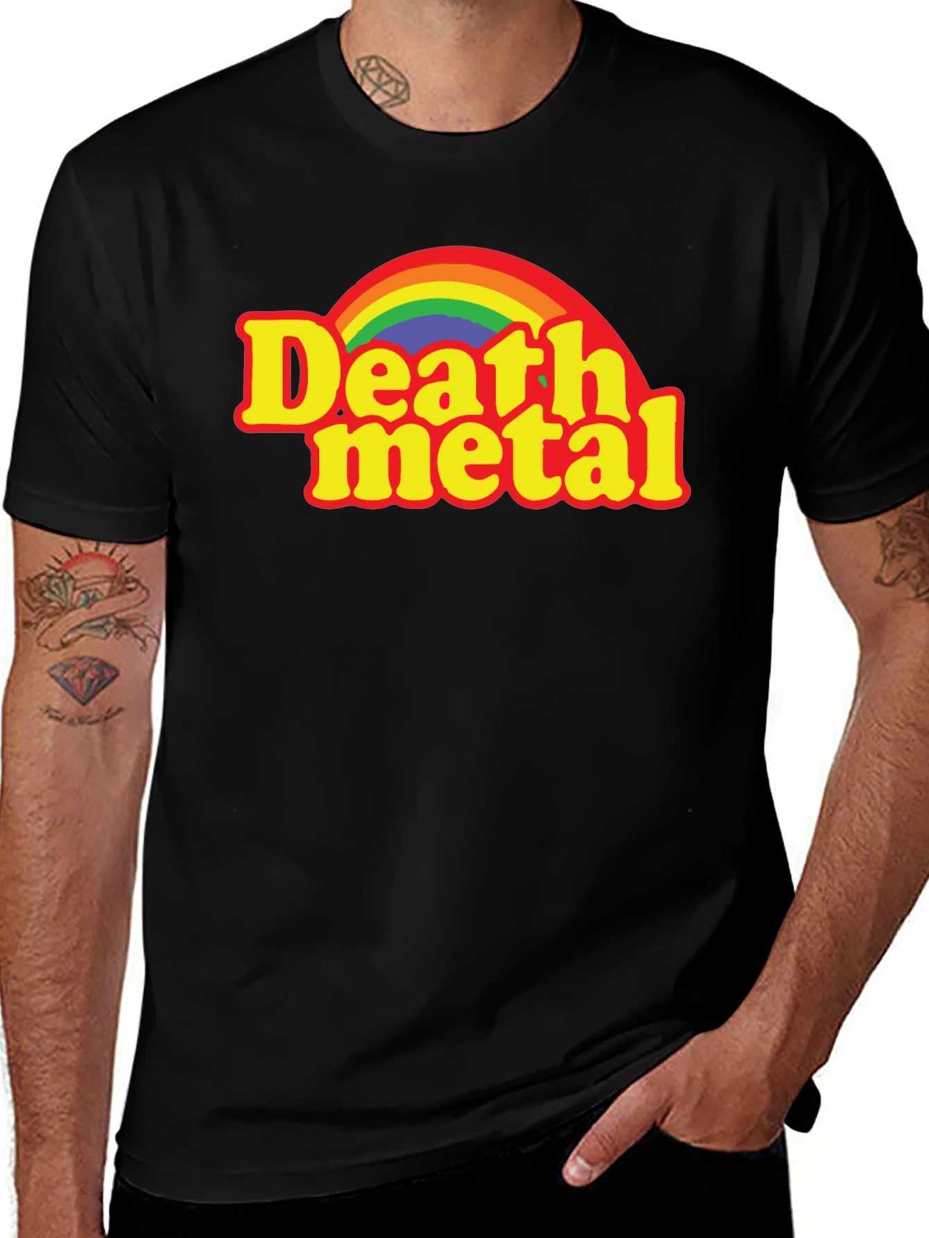 Variant 6 of Death Metal Rainbow T-Shirt - Dark Humor Tee