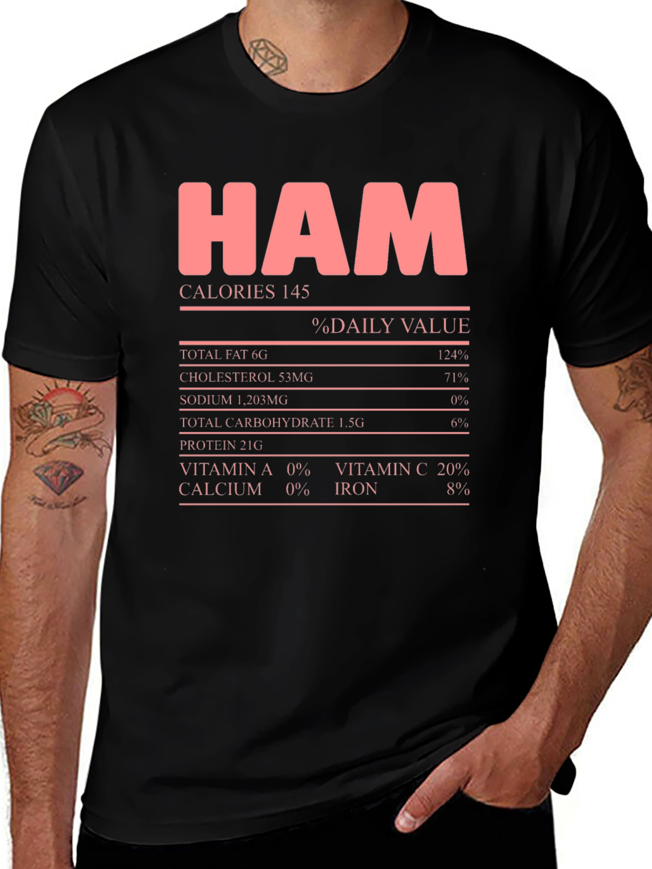 Ham Nutrition Facts Graphic Tee
