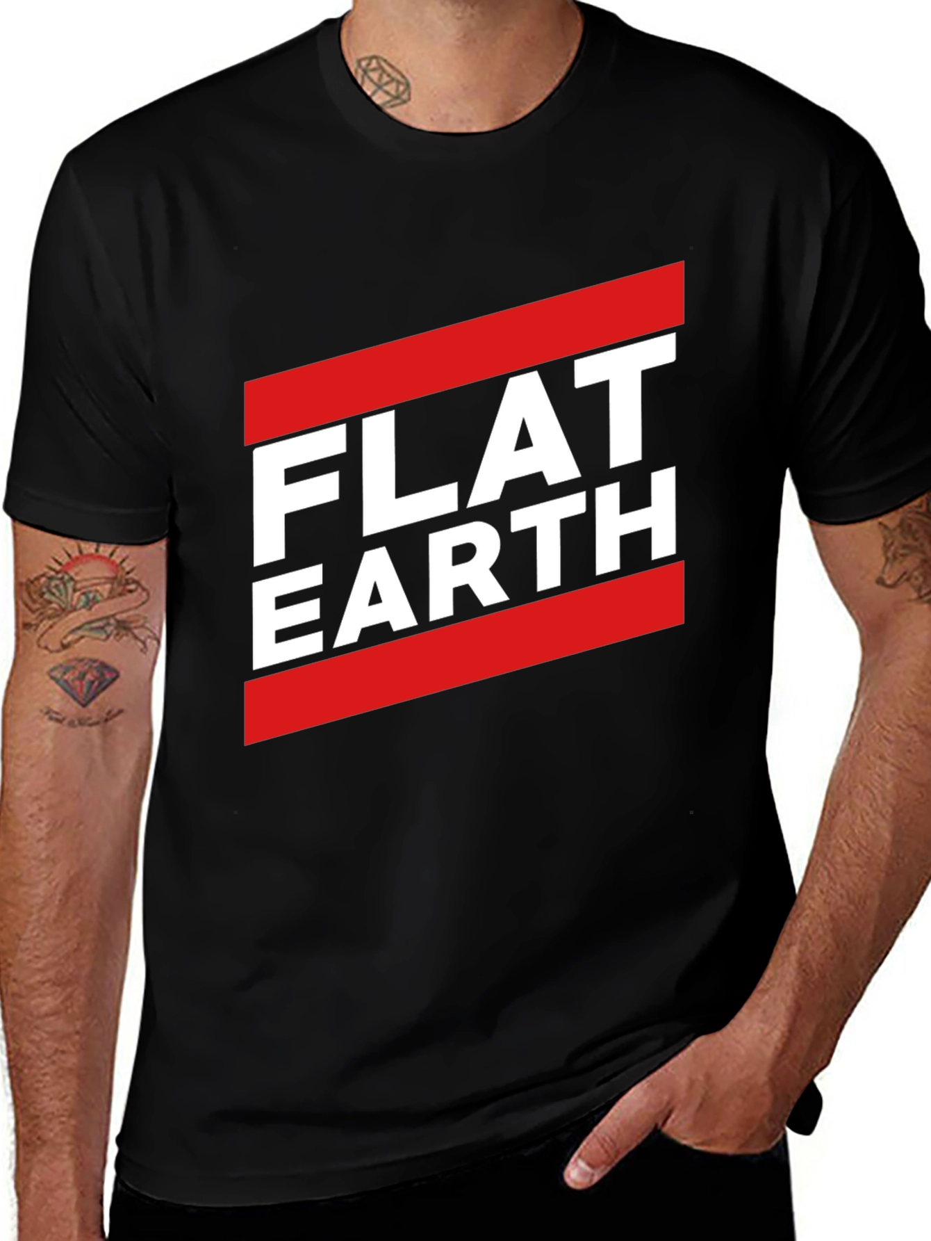 Flat Earth Graphic Tee - Conspiracy Theory T-Shirt