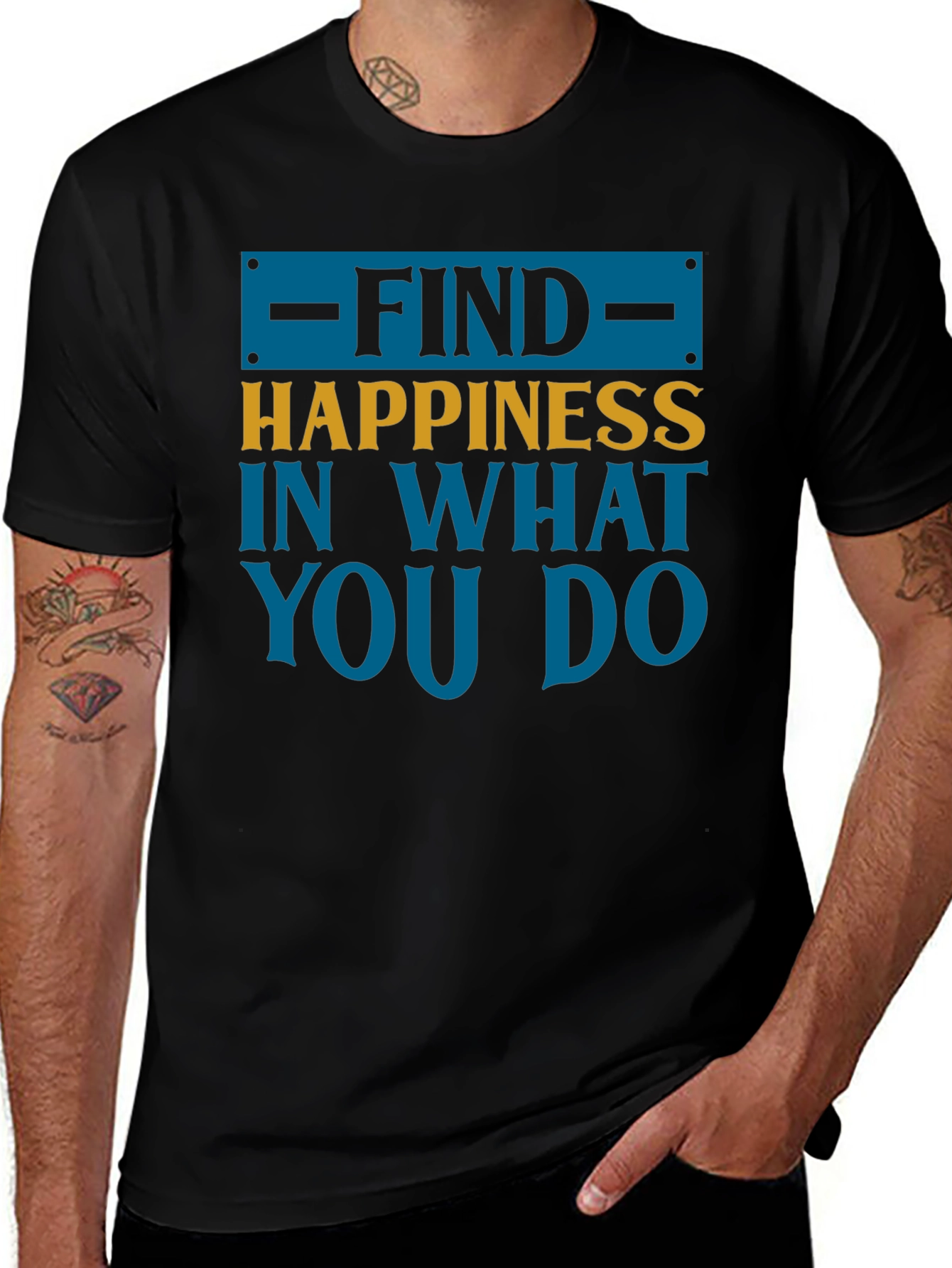 Variant 26 of Find Happiness T-Shirt - Motivational Tee
