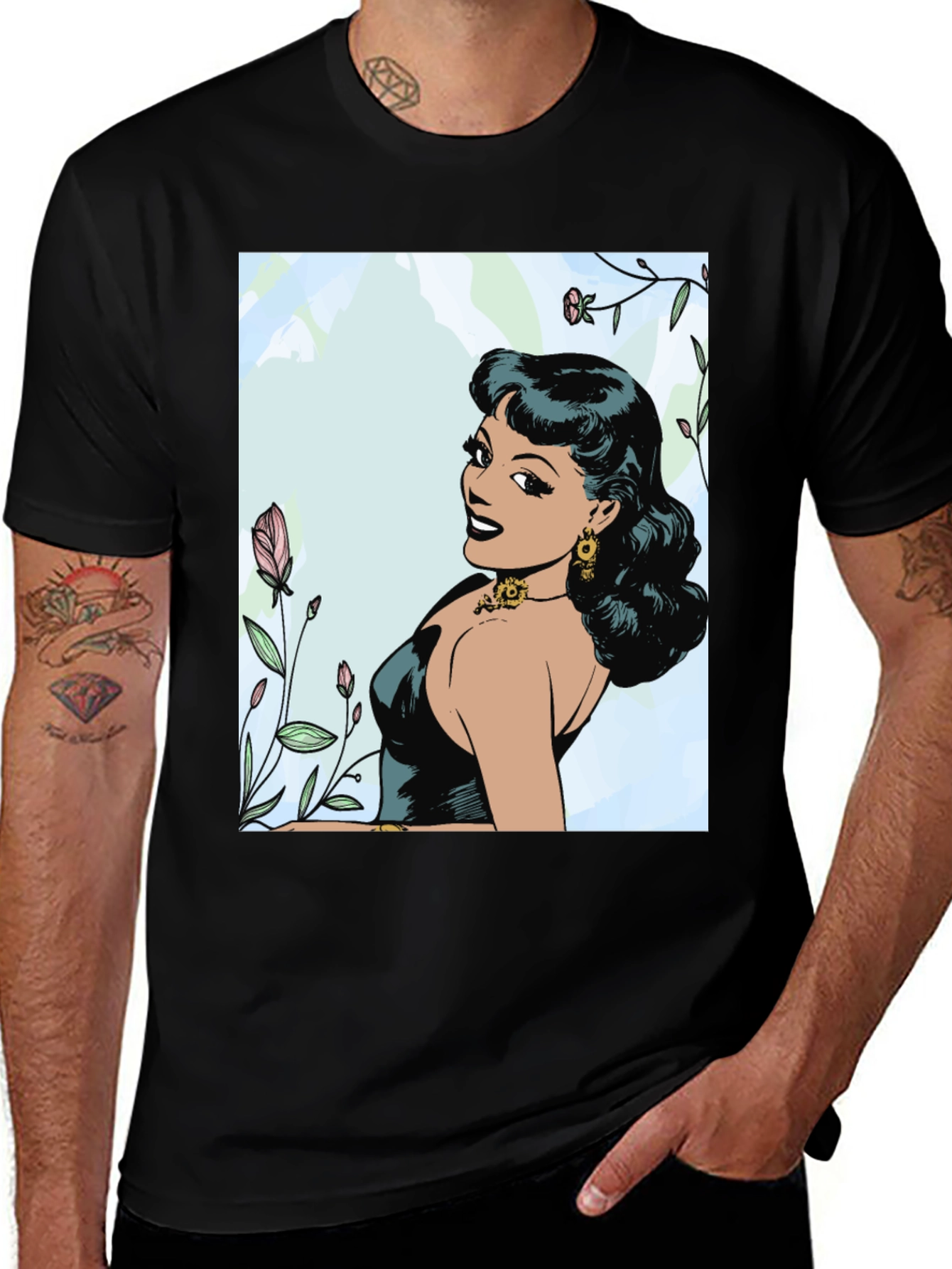 Variant 19 of Vintage Style Woman Graphic T-Shirt