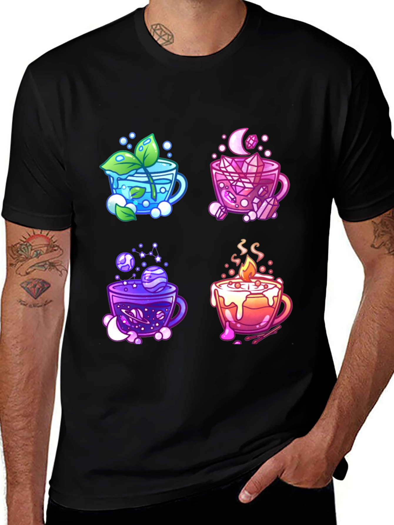 Variant 22 of Magical Brew T-Shirt: Whimsical Tea Cup Design