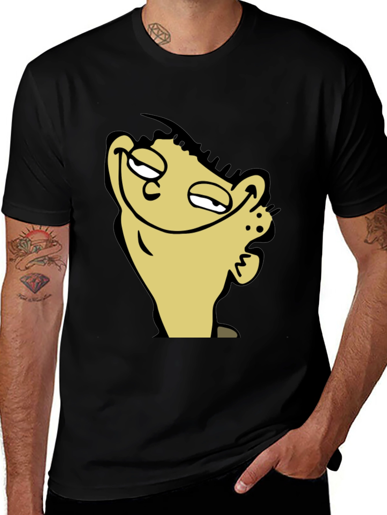 Variant 8 of Ed, Edd n Eddy Cartoon Black T-Shirt