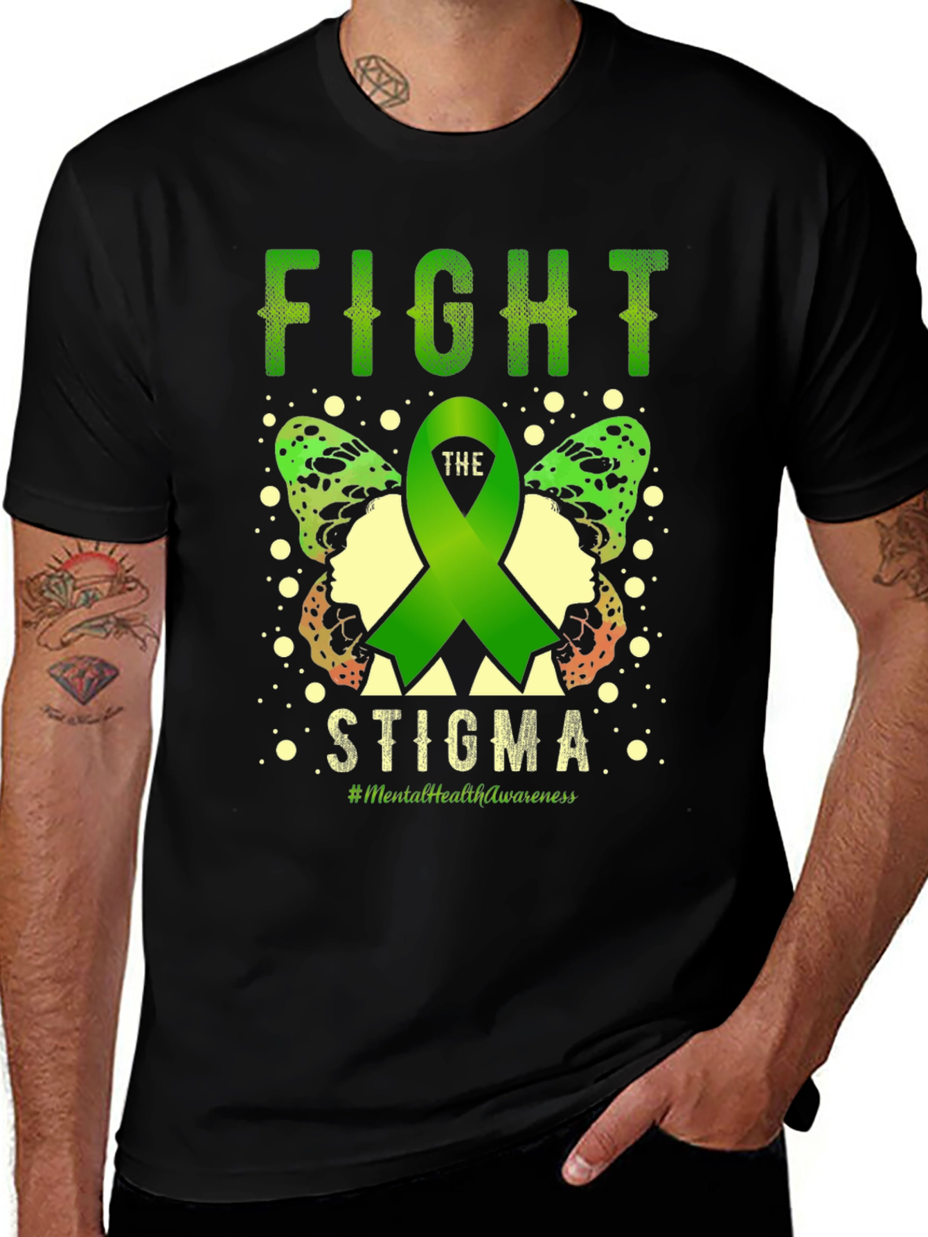 Variant 17 of Fight The Stigma Mental Health Awareness T-Shirt