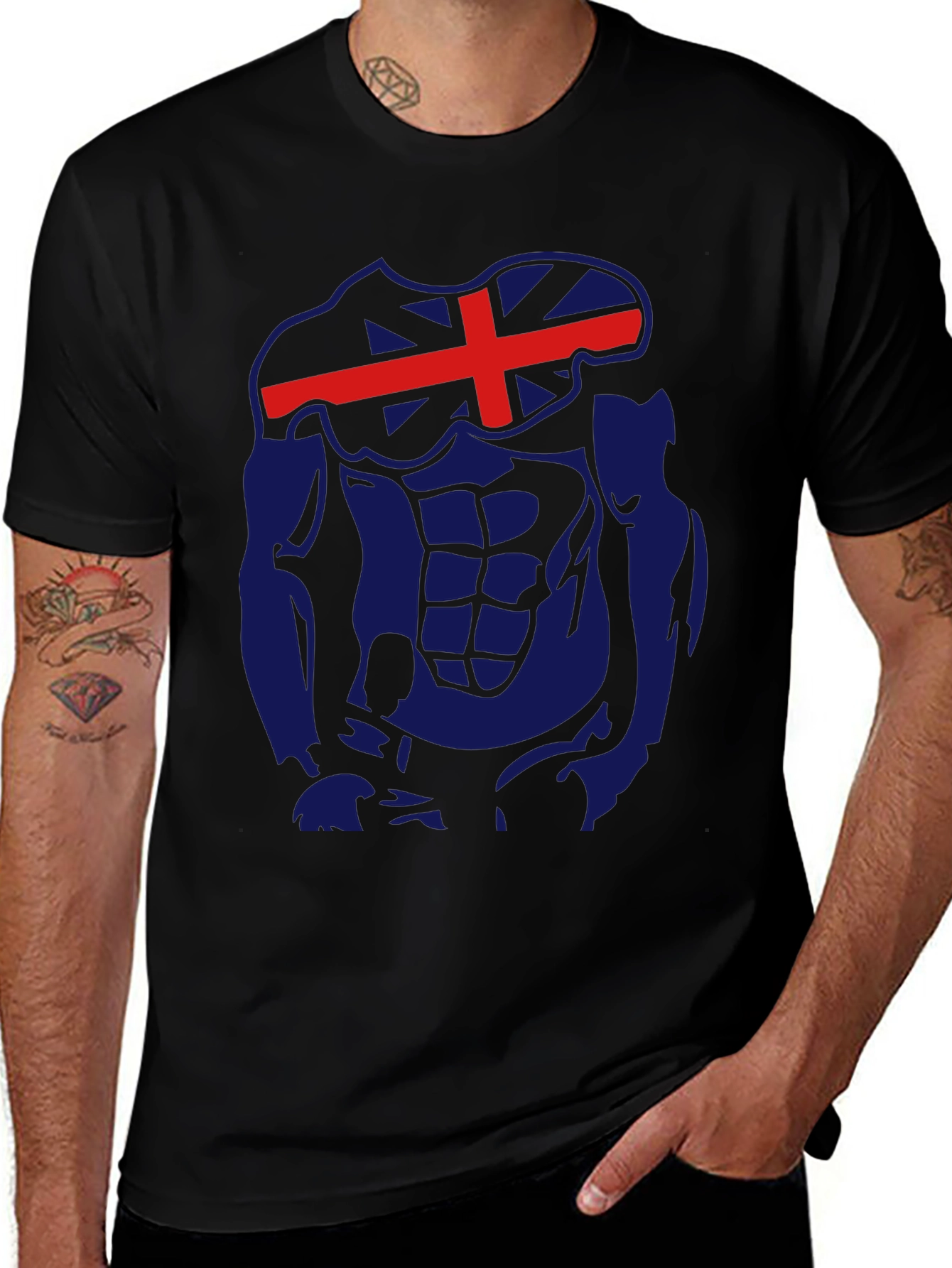 Icelandic Flag Abs Funny Gym T-Shirt