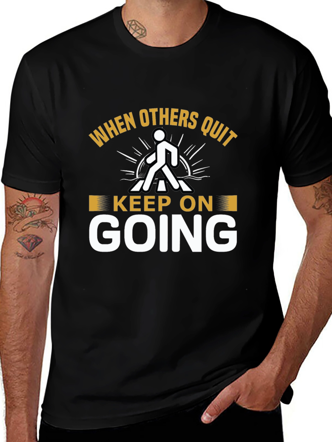 Inspirational Graphic T-Shirt - Keep On Going