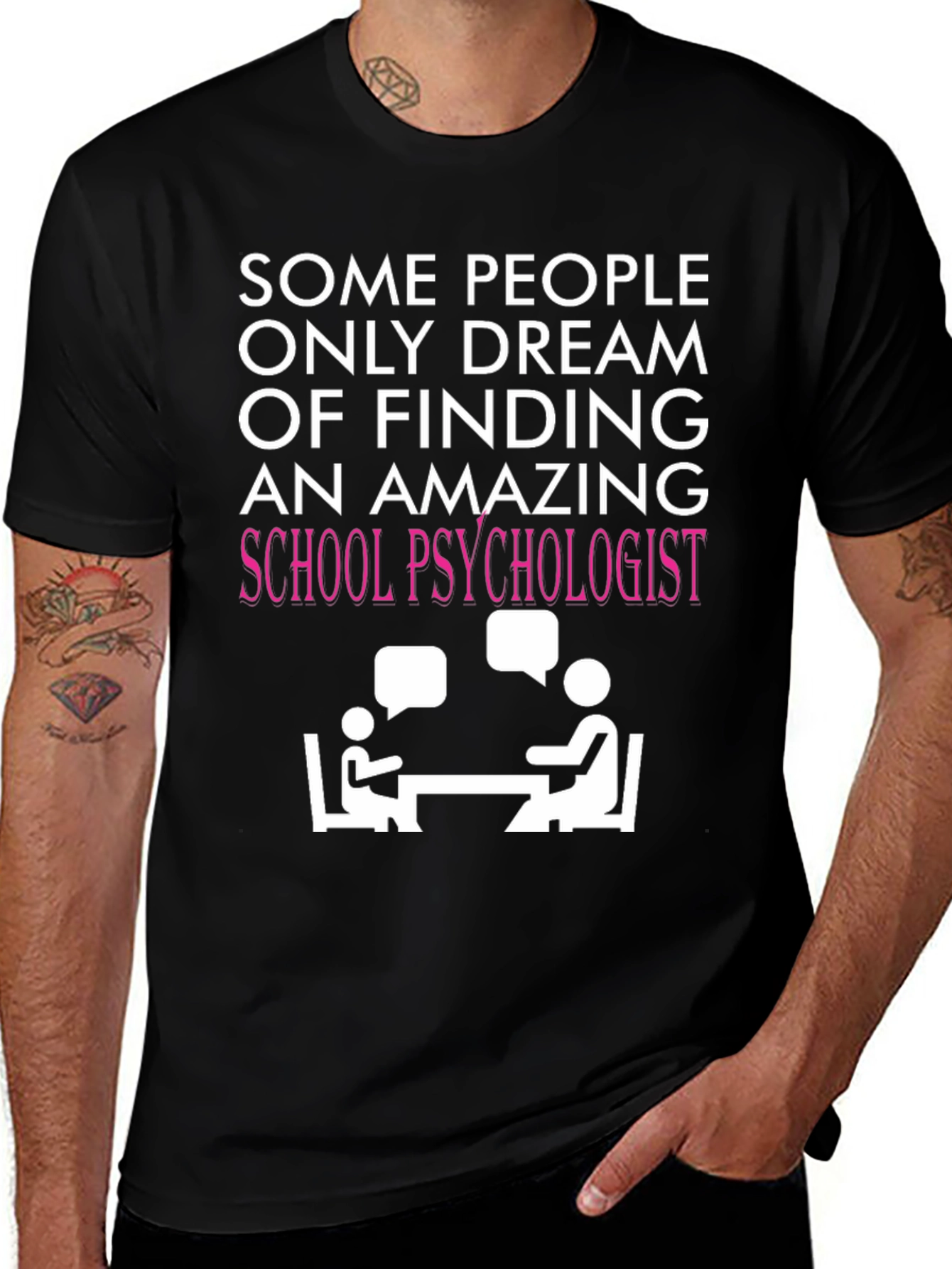 Variant 11 of Amazing School Psychologist T-Shirt - Therapy Design