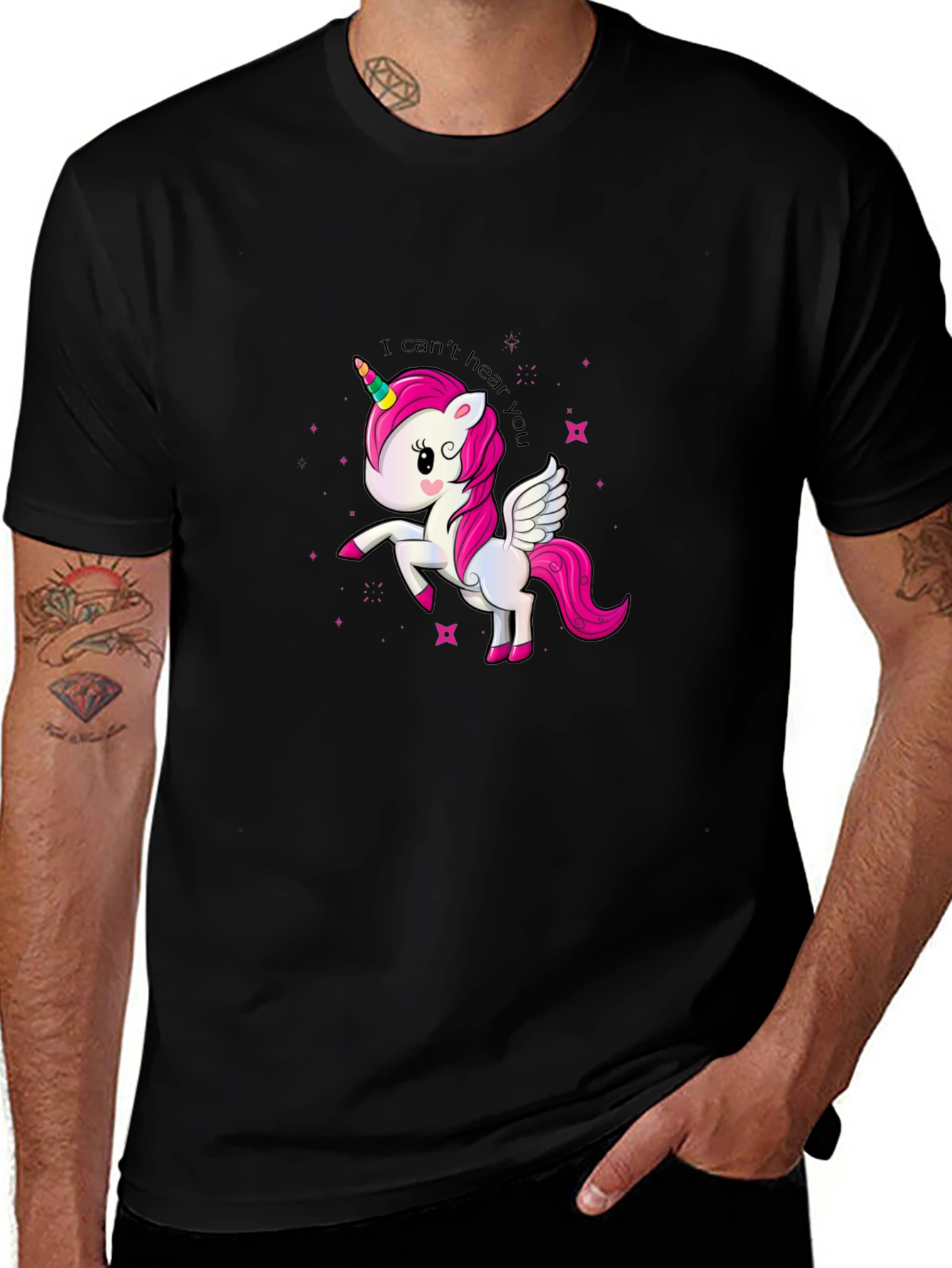 Variant 12 of Funny Unicorn T-Shirt - I Can't Hear You!