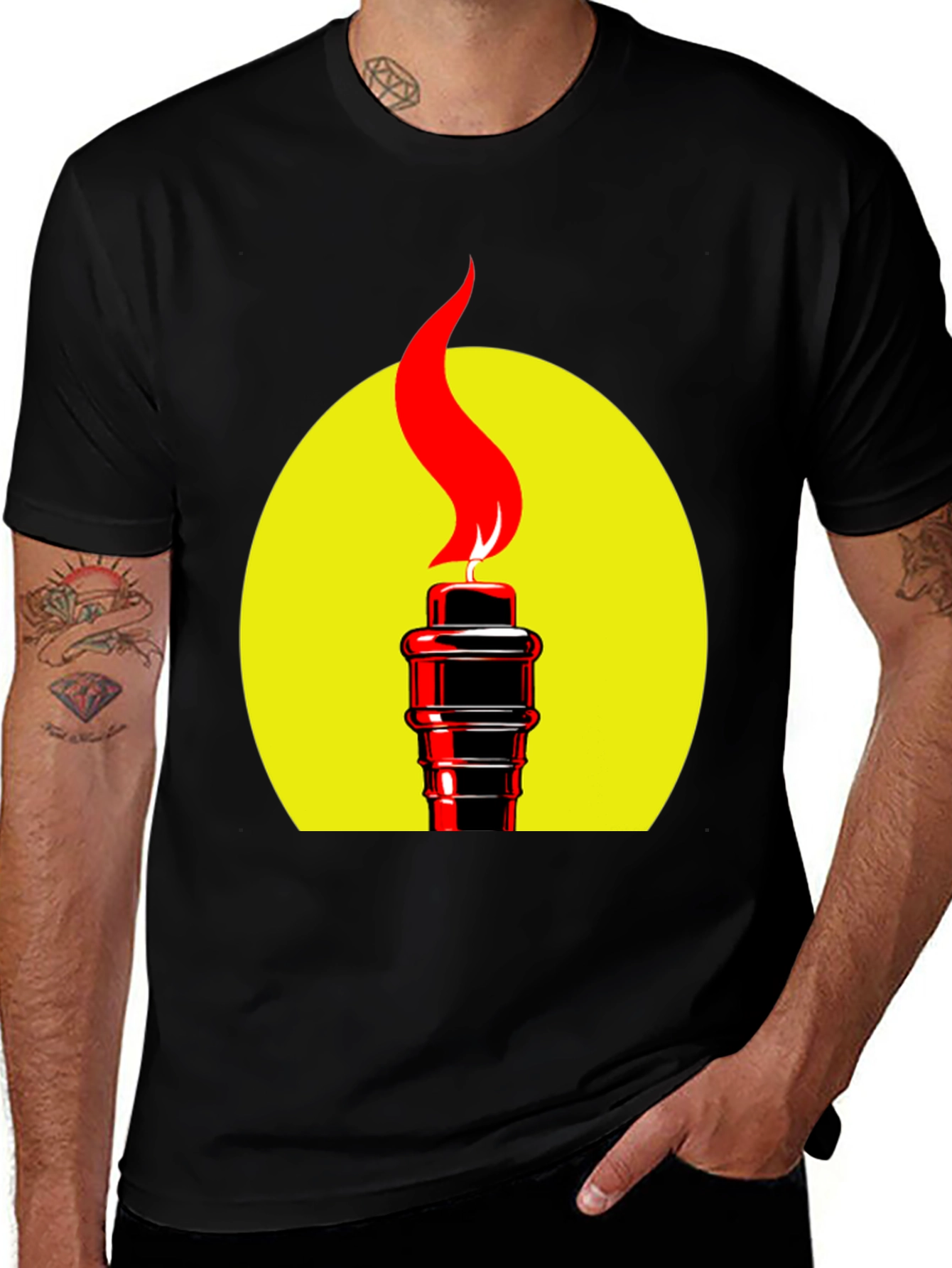 Torch Graphic Black T-Shirt