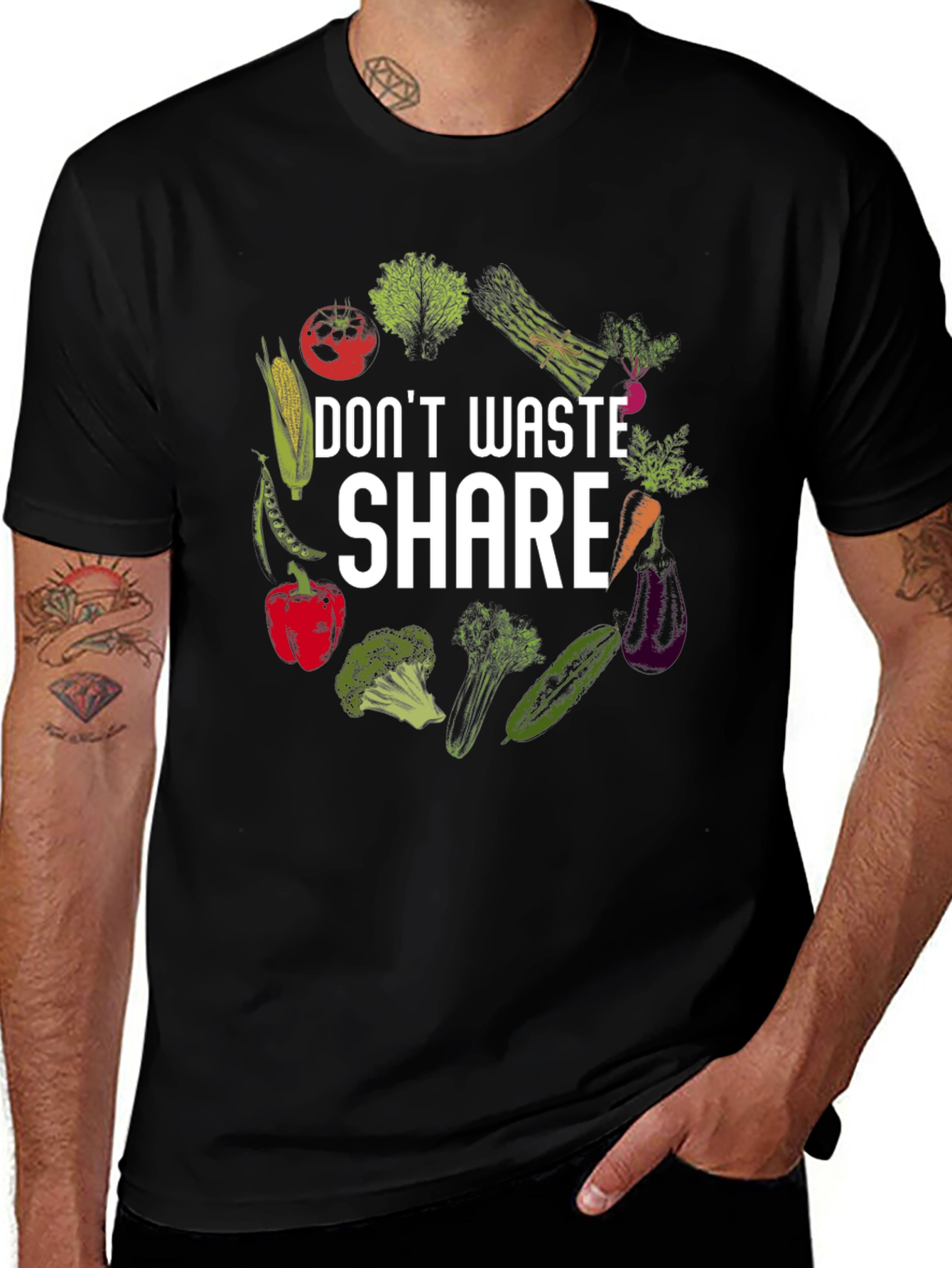 Don't Waste, Share: Graphic T-Shirt