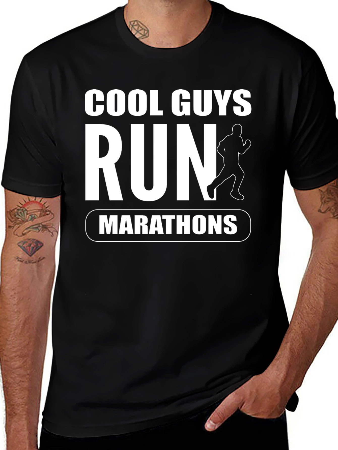 Variant 24 of Cool Guys Run Marathons Graphic T-Shirt