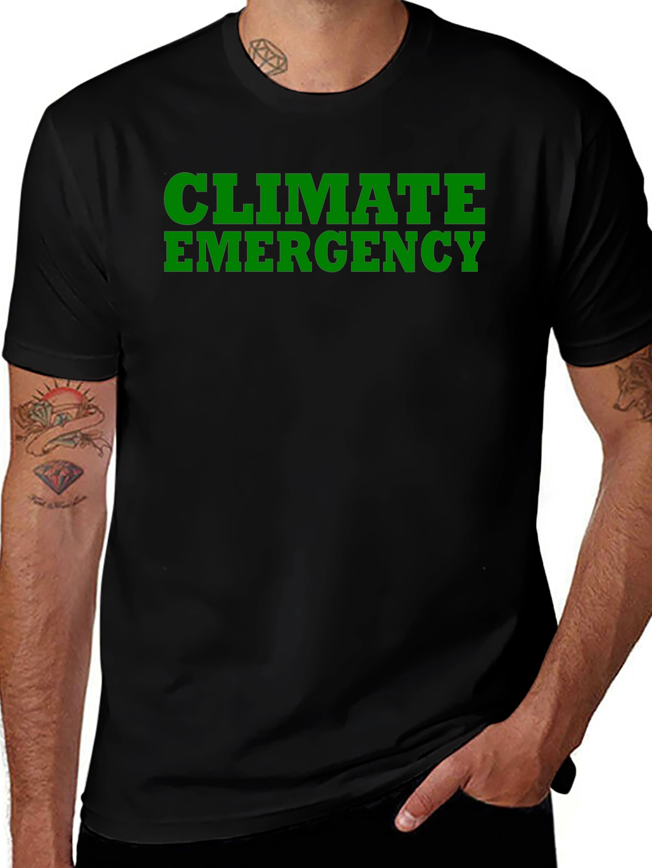Variant 18 of Climate Emergency Black T-Shirt