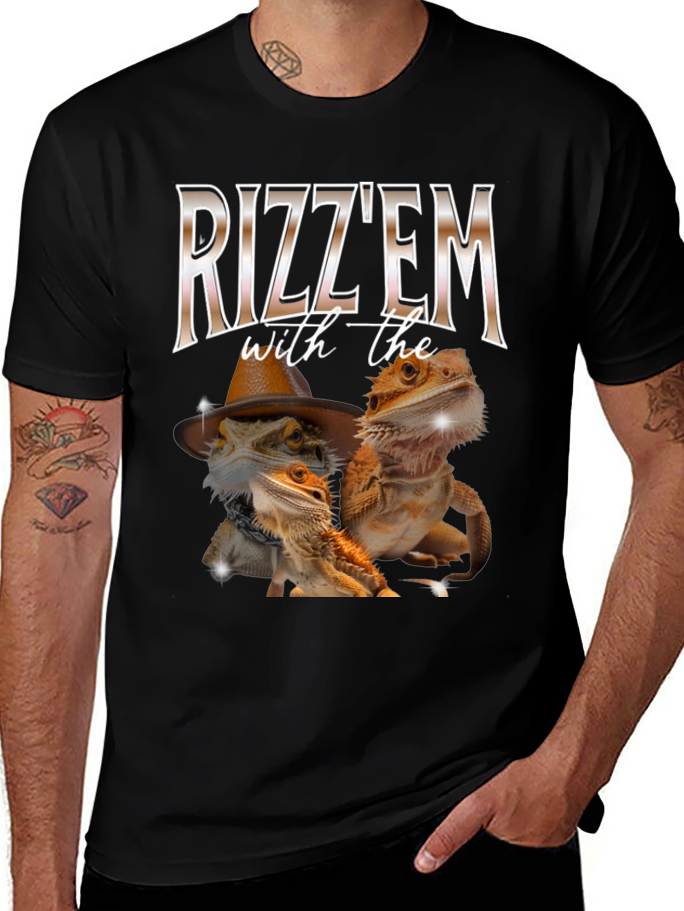 Rizz'em With the Lizards Graphic T-Shirt