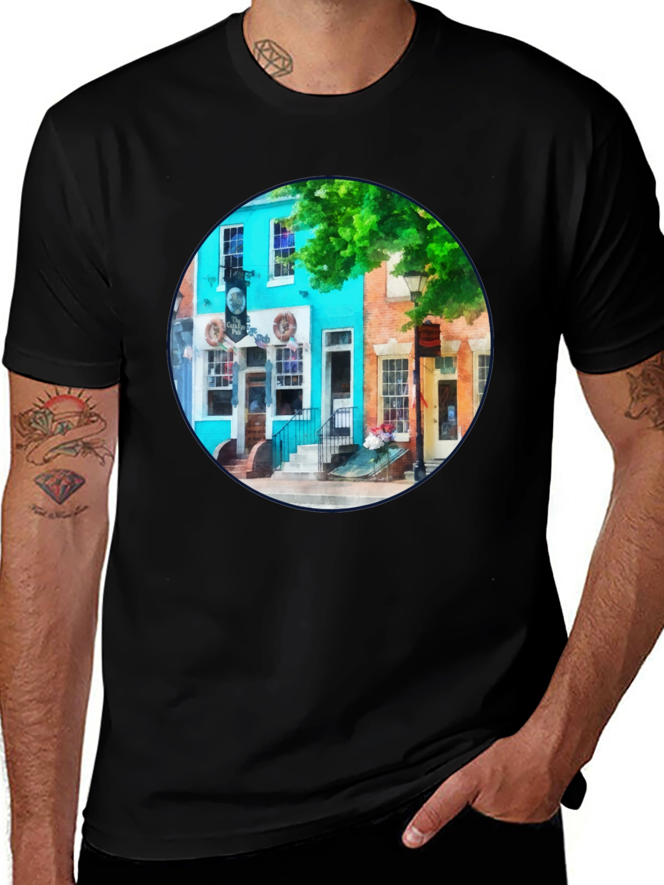 Variant 29 of Colorful Townhouse T-Shirt