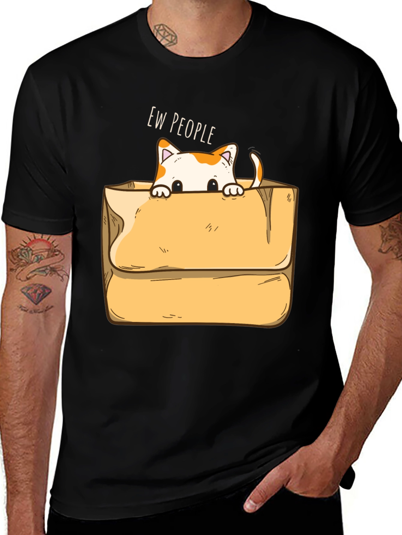 Variant 6 of Ew People Cat Graphic T-Shirt