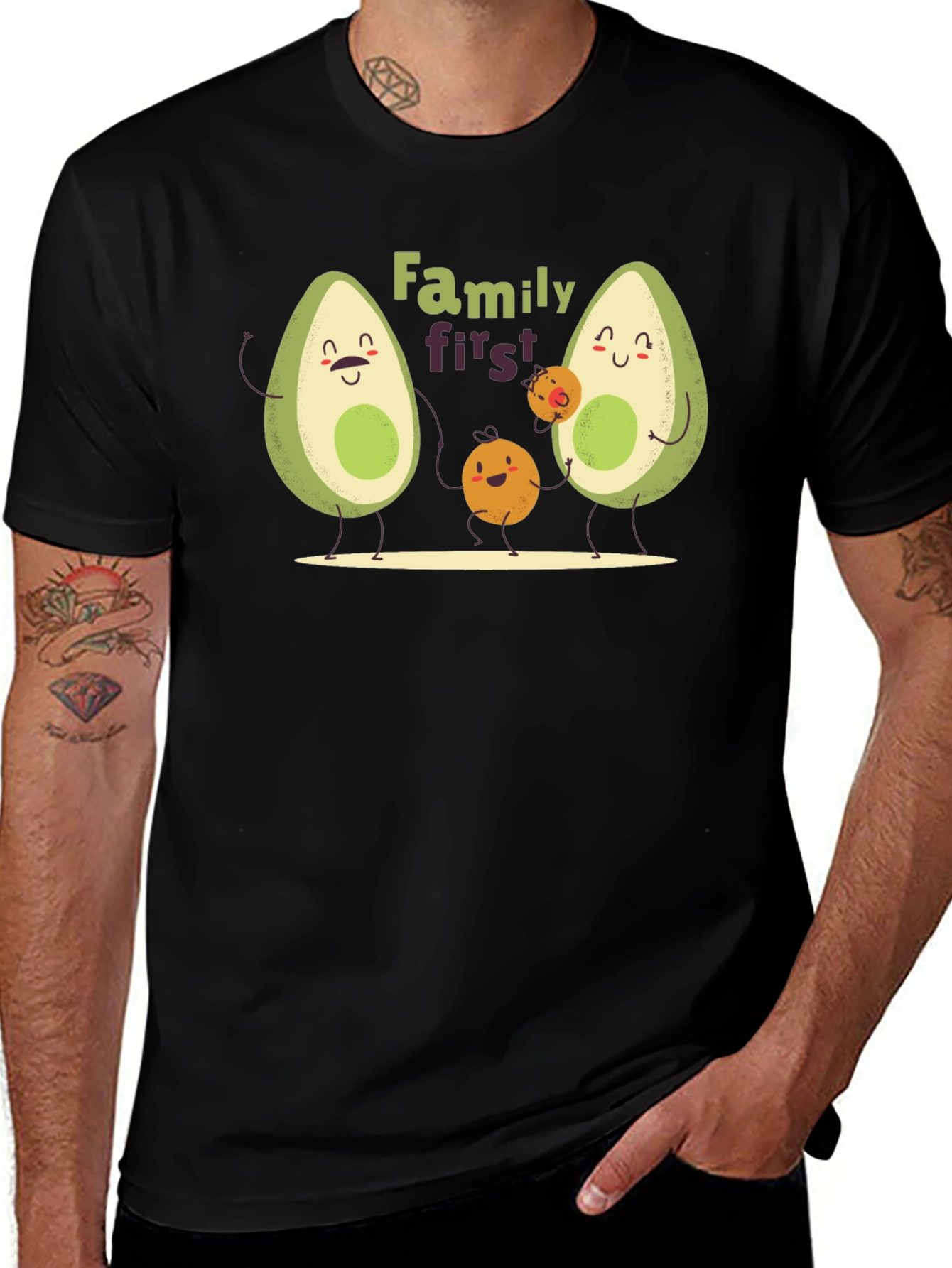 Variant 26 of Family First Avocado T-Shirt
