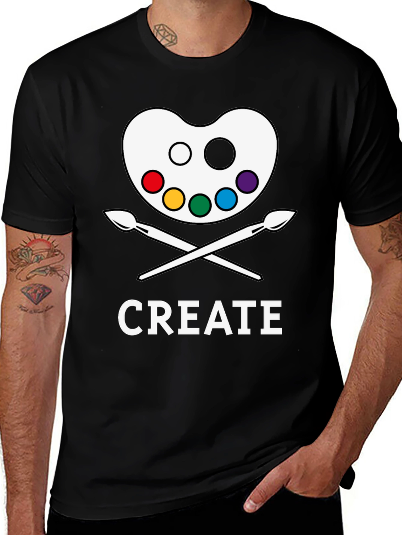 Creative Palette Skull T-Shirt